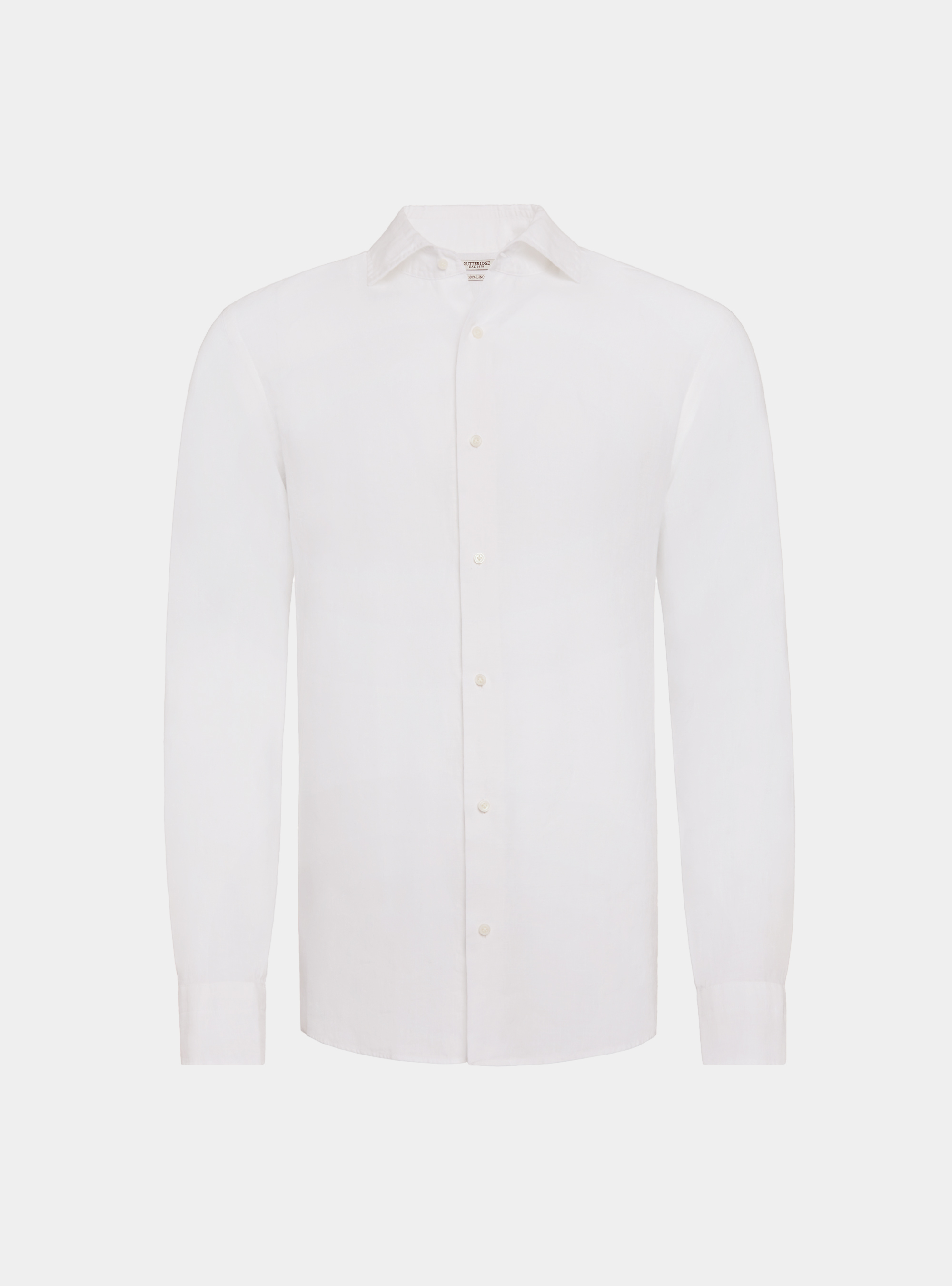 Camicia in puro lino, BIANCO