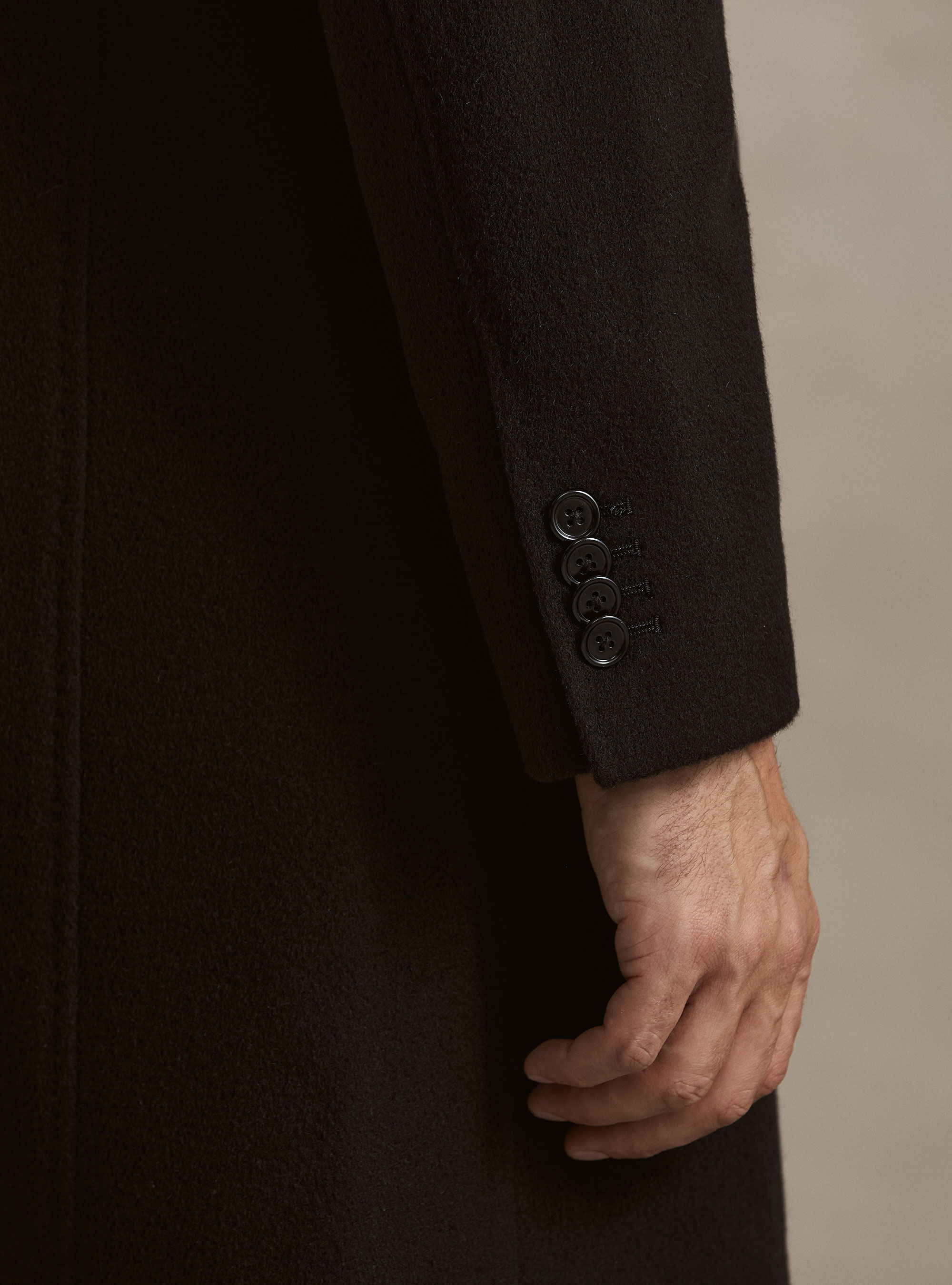 Cappotto monopetto in cashmere, BLU NAVY