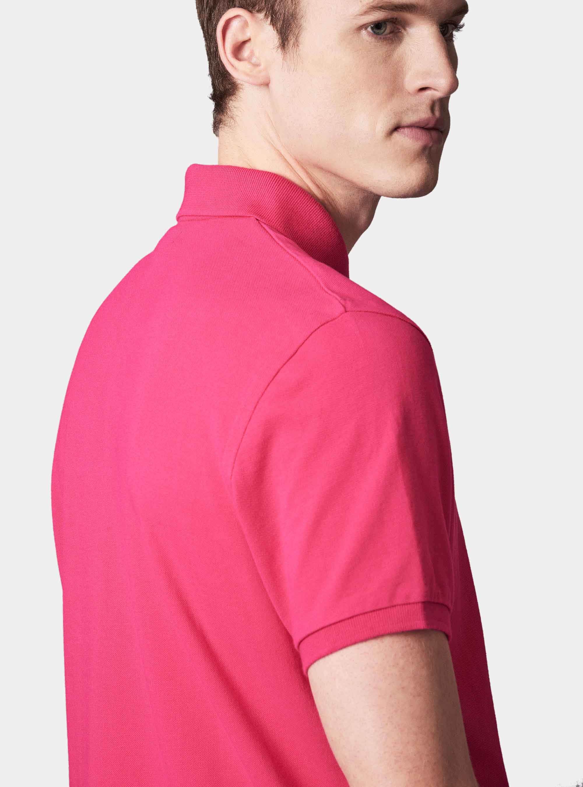 Polo basica in piquet, FUCSIA