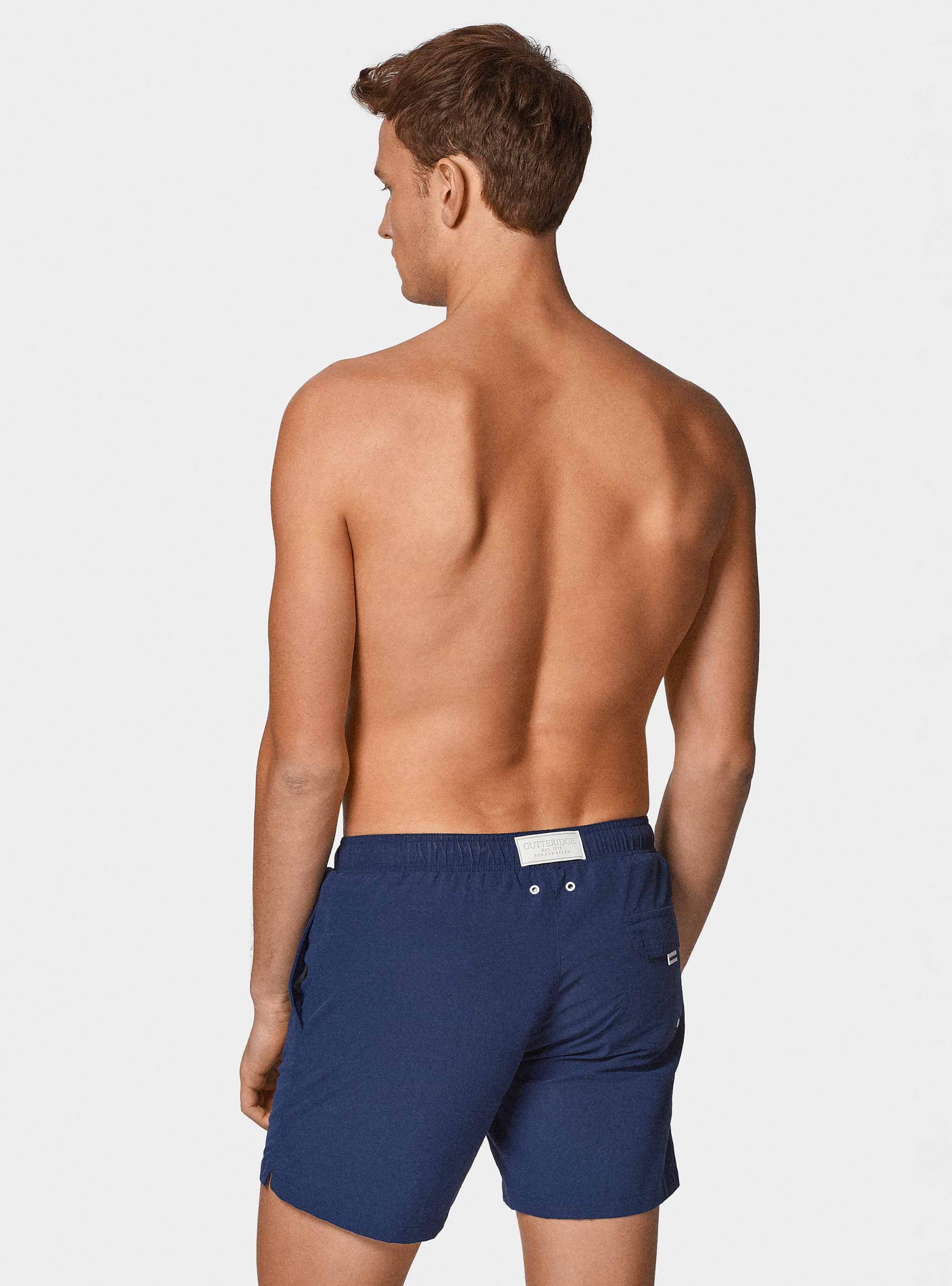 Costume da bagno tinta unita, BLU