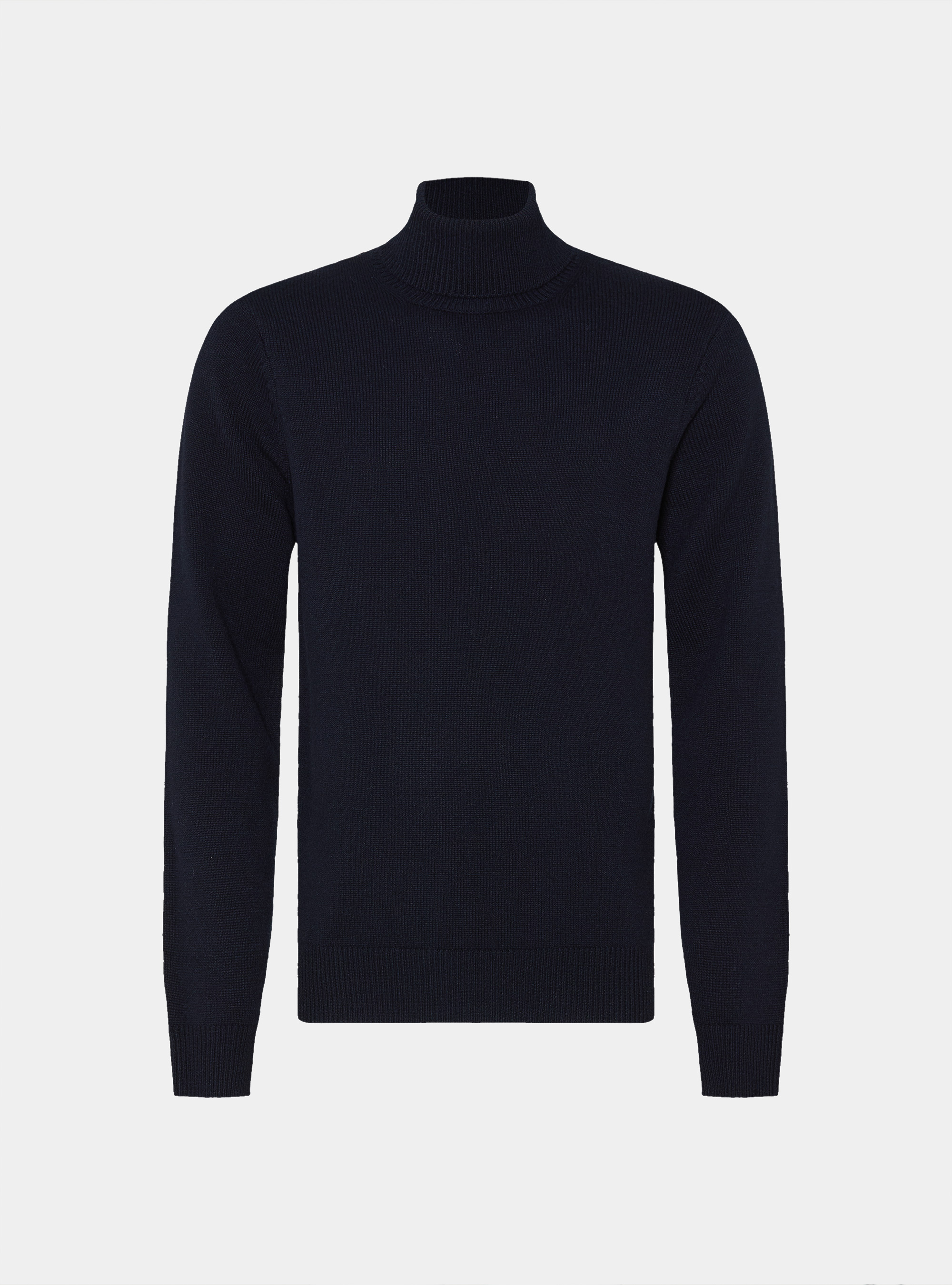 Collo alto in maglia di lana merino, BLU NAVY