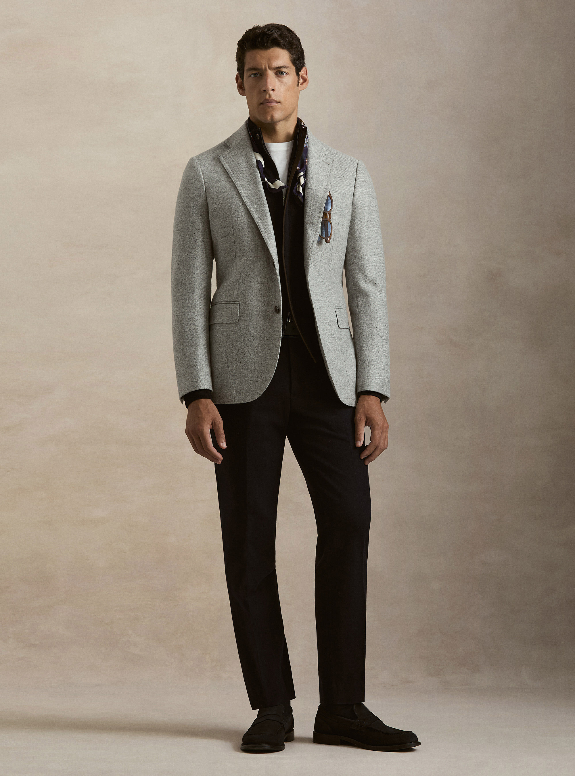 Giacca in lana cashmere Lanificio di Pray, GRIGIO CHIARO MELANGE
