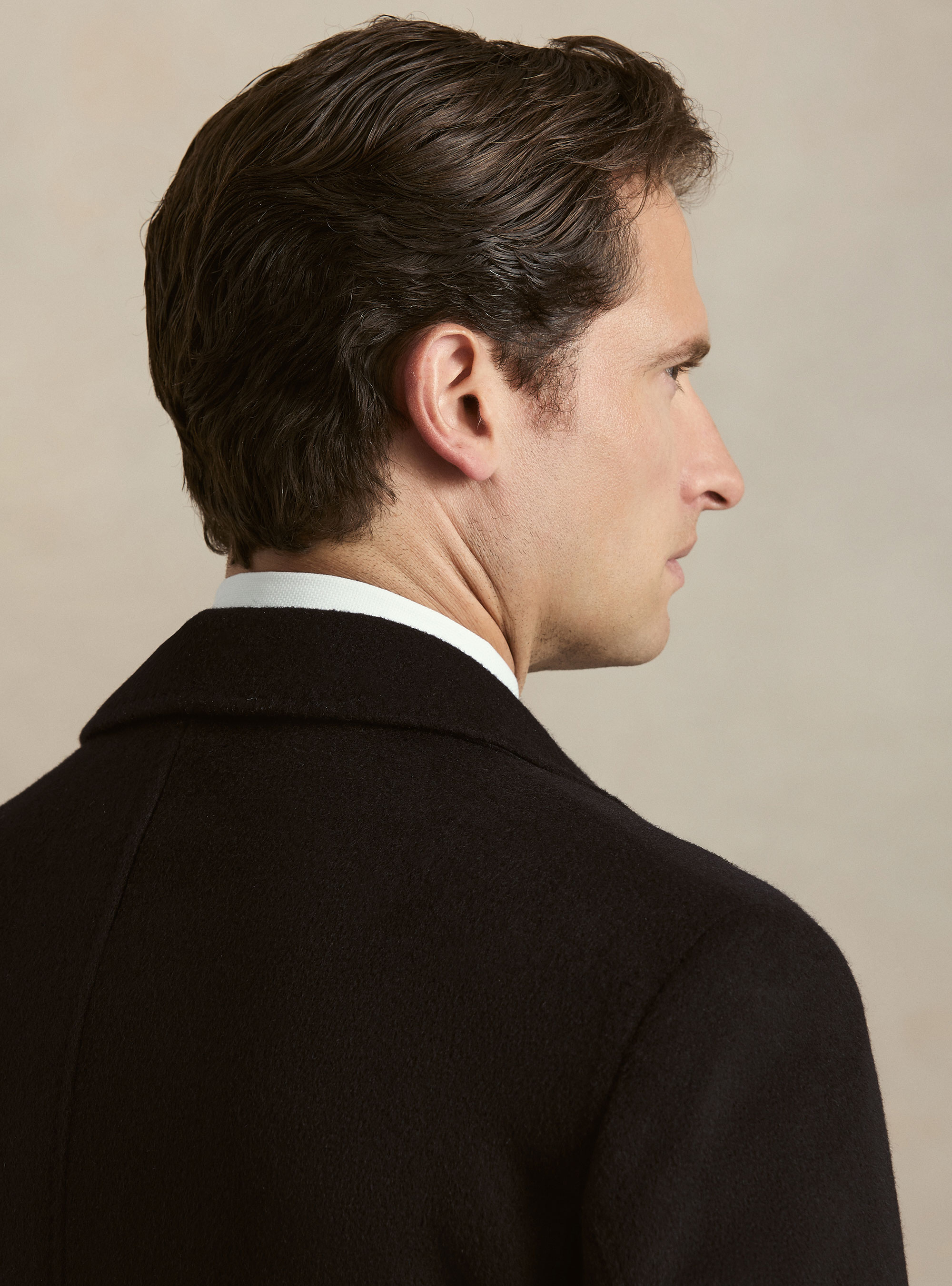 Cappotto doppiopetto in cashmere, BLU NAVY