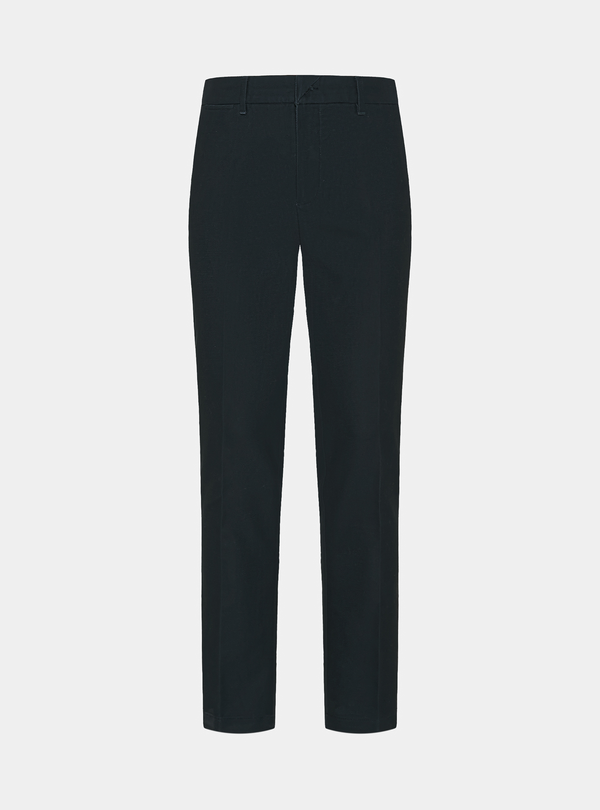 Pantaloni chino slim fit in cotone armaturato, BLU NAVY