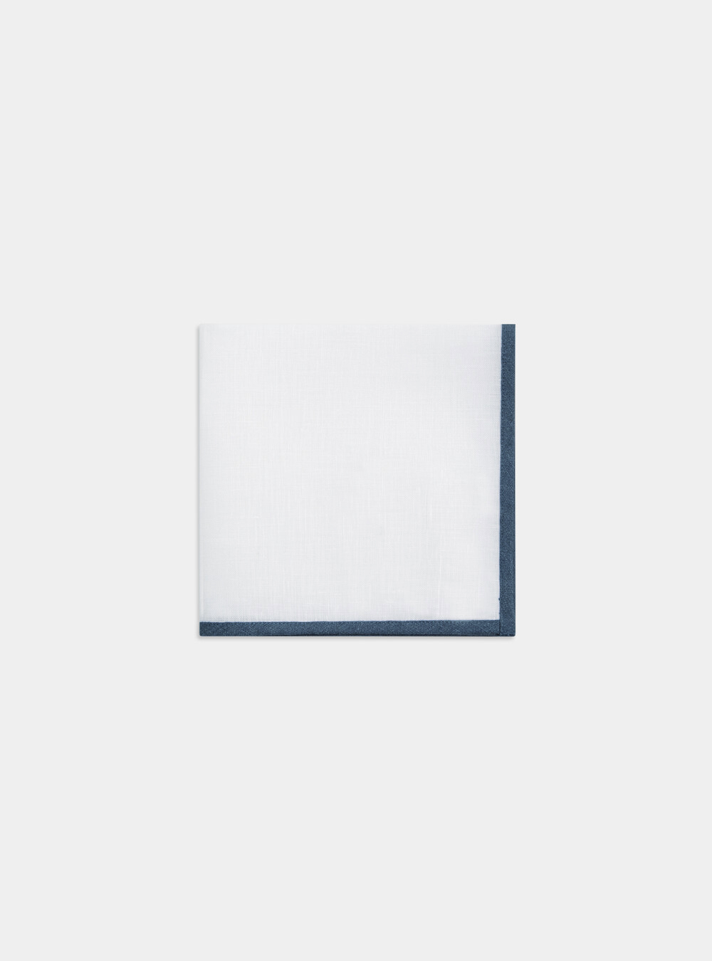 Pochette in lino, BIANCO/BLU NAVY