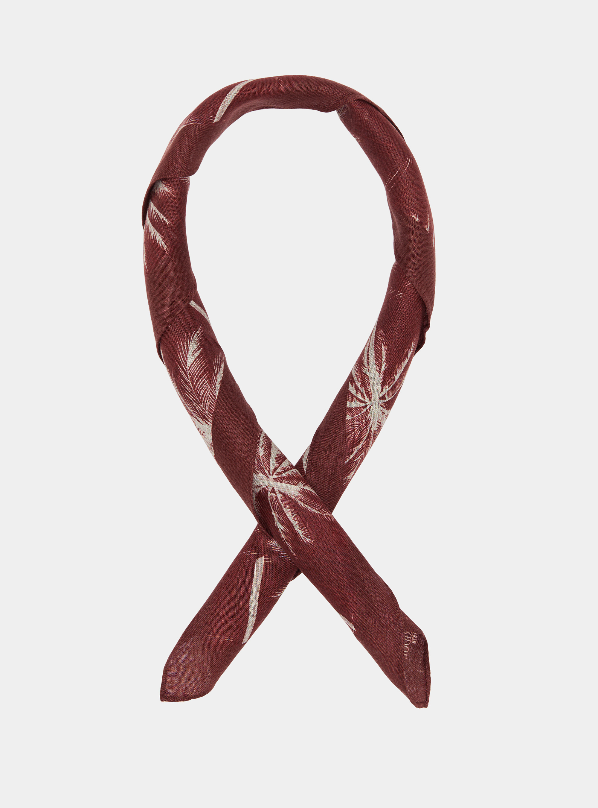 Foulard in lino stampa palme, COCCIO