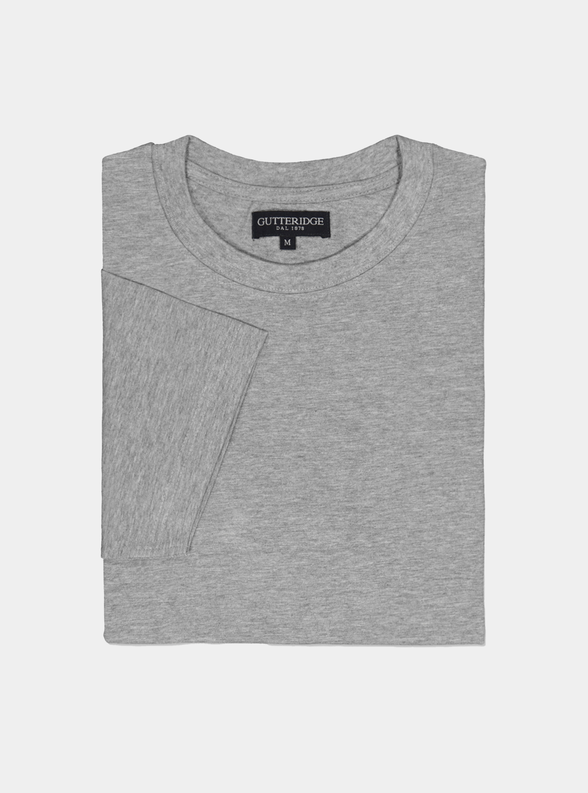 Tshirt in jersey di cotone tinta unita, GRIGIO CHIARO
