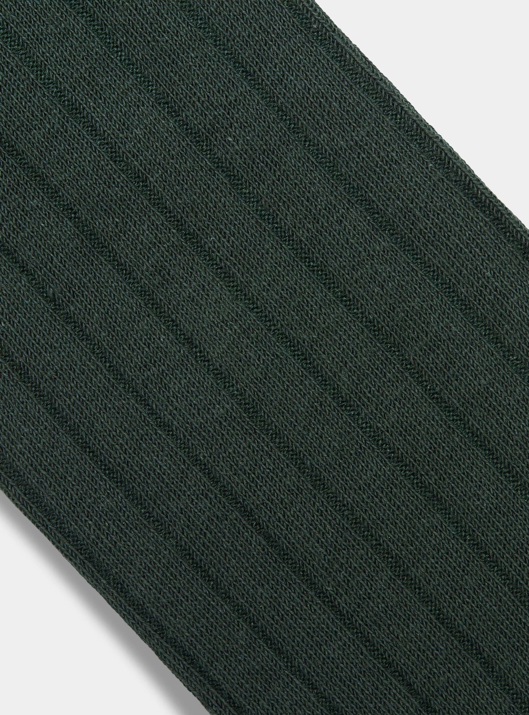 Calzini a costina con ricamo, VERDE