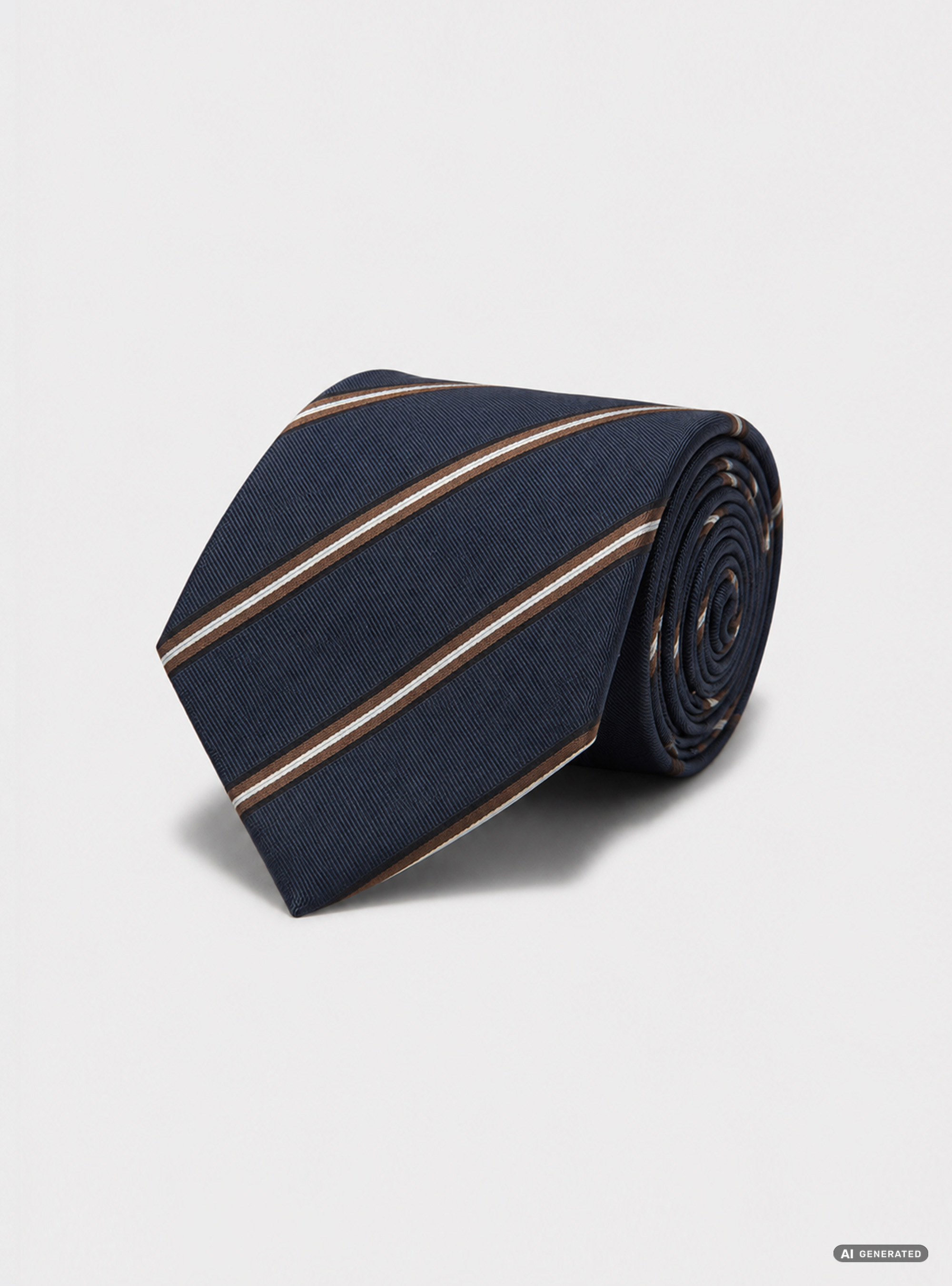 Cravatta in twill di seta rigata, BLU NAVY