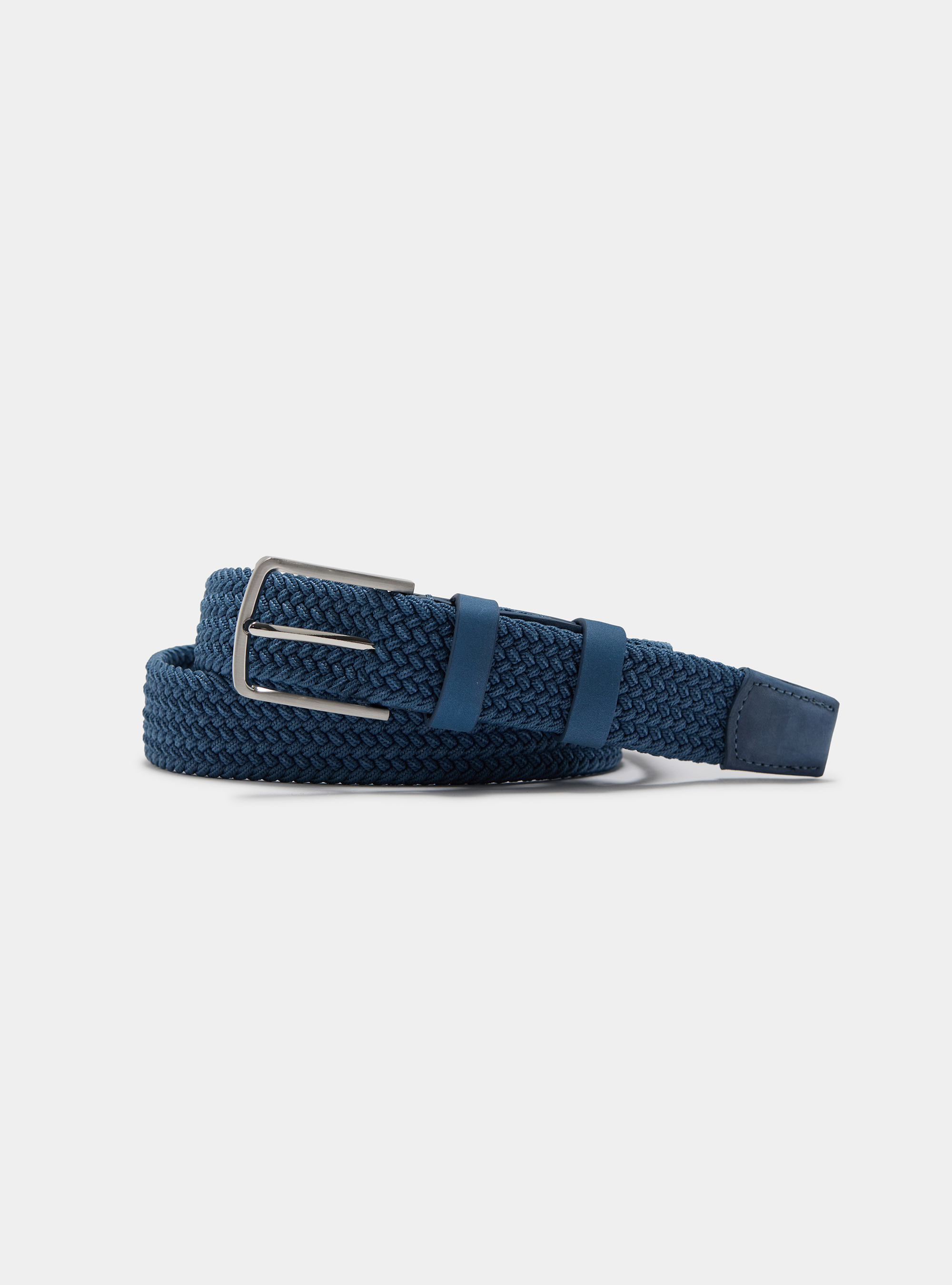 Cintura elastica intrecciata, AZZURRO
