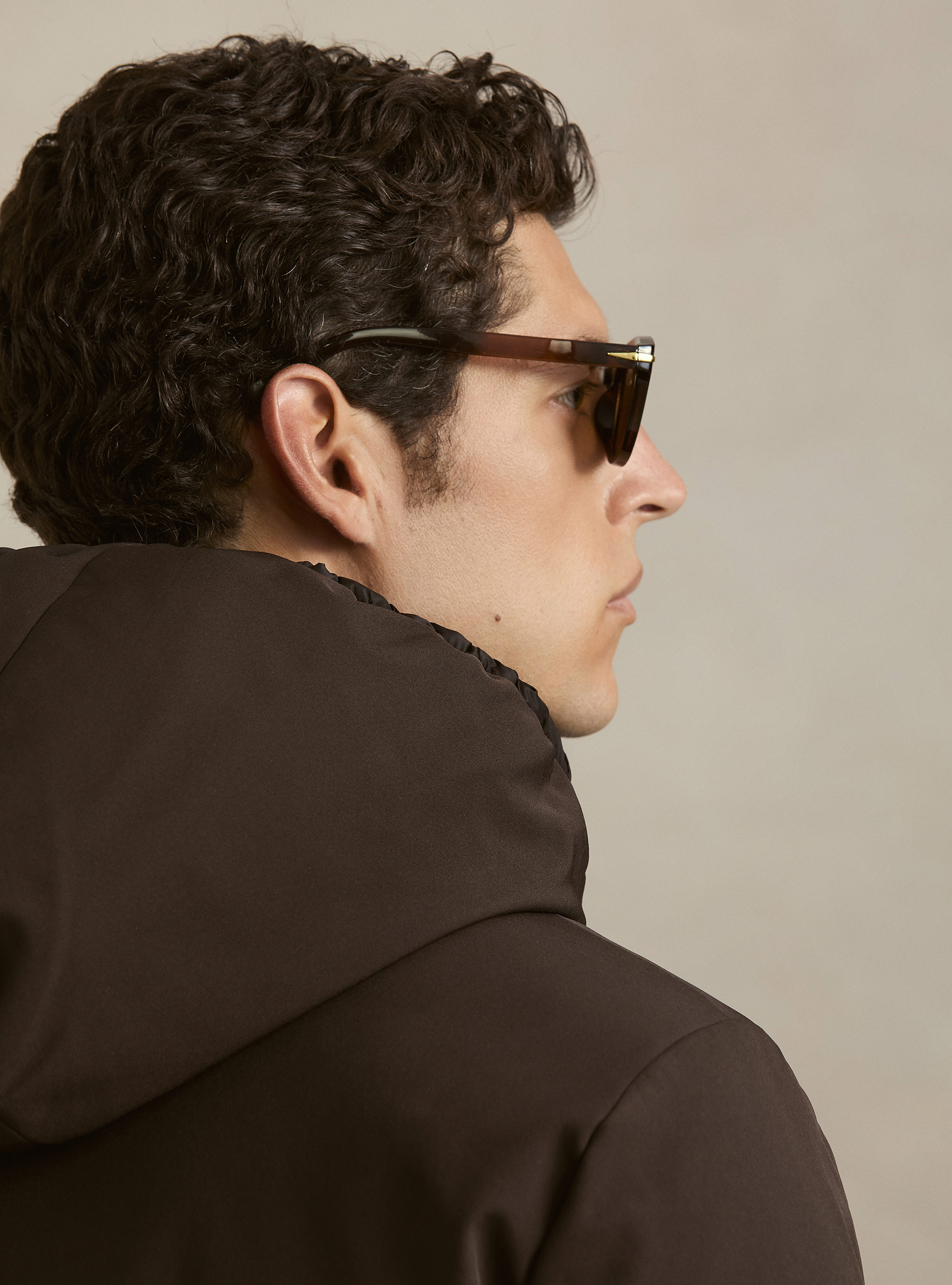 Bomber reversibile con cappuccio, MARRONE 0508C