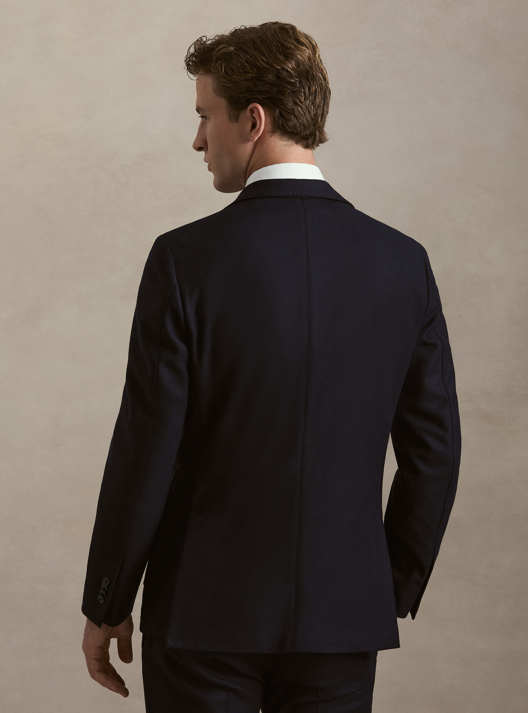 Giacca in flanella misto lana, BLU NAVY