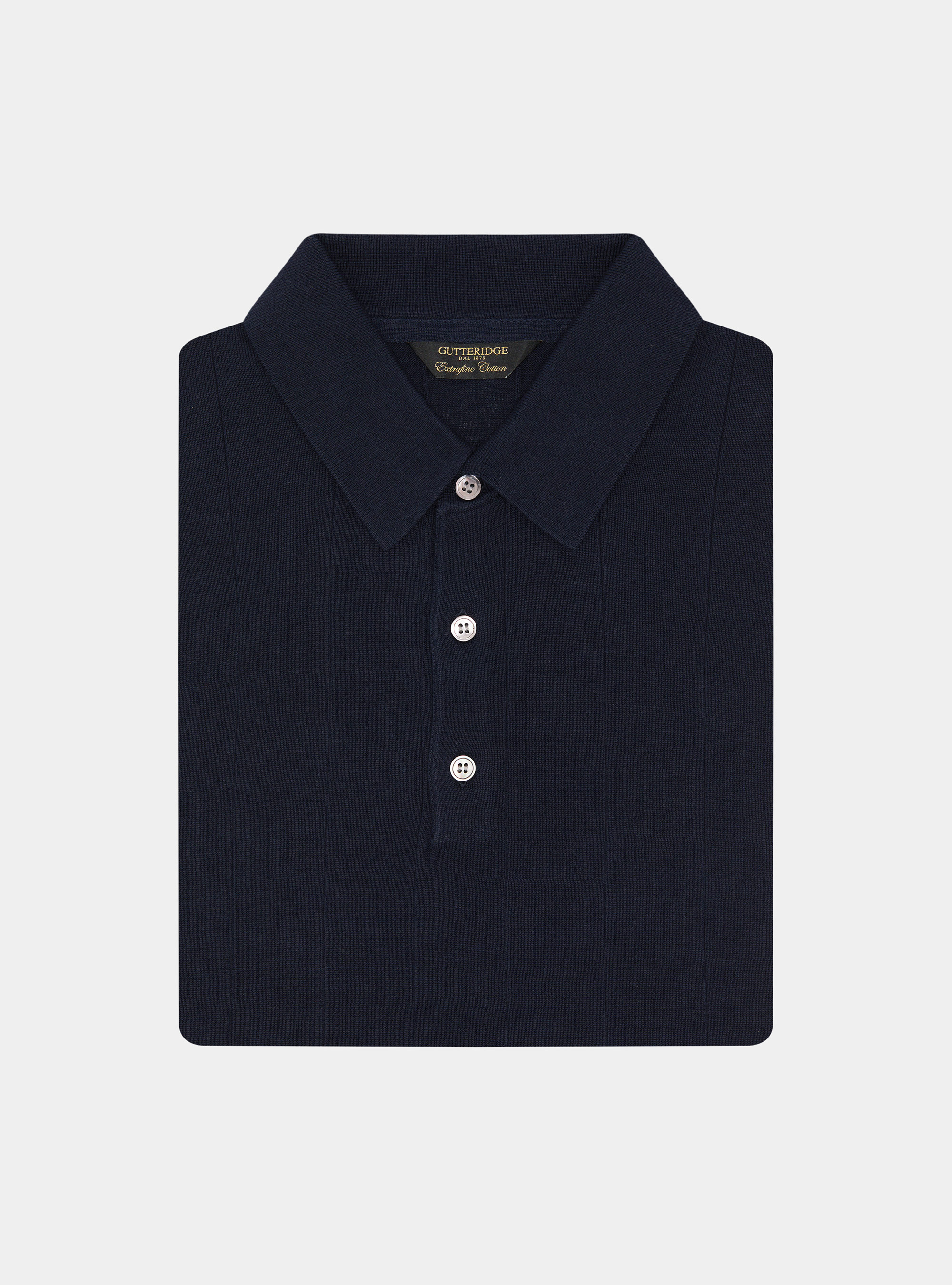 Polo in maglia manica lunga, BLU NAVY