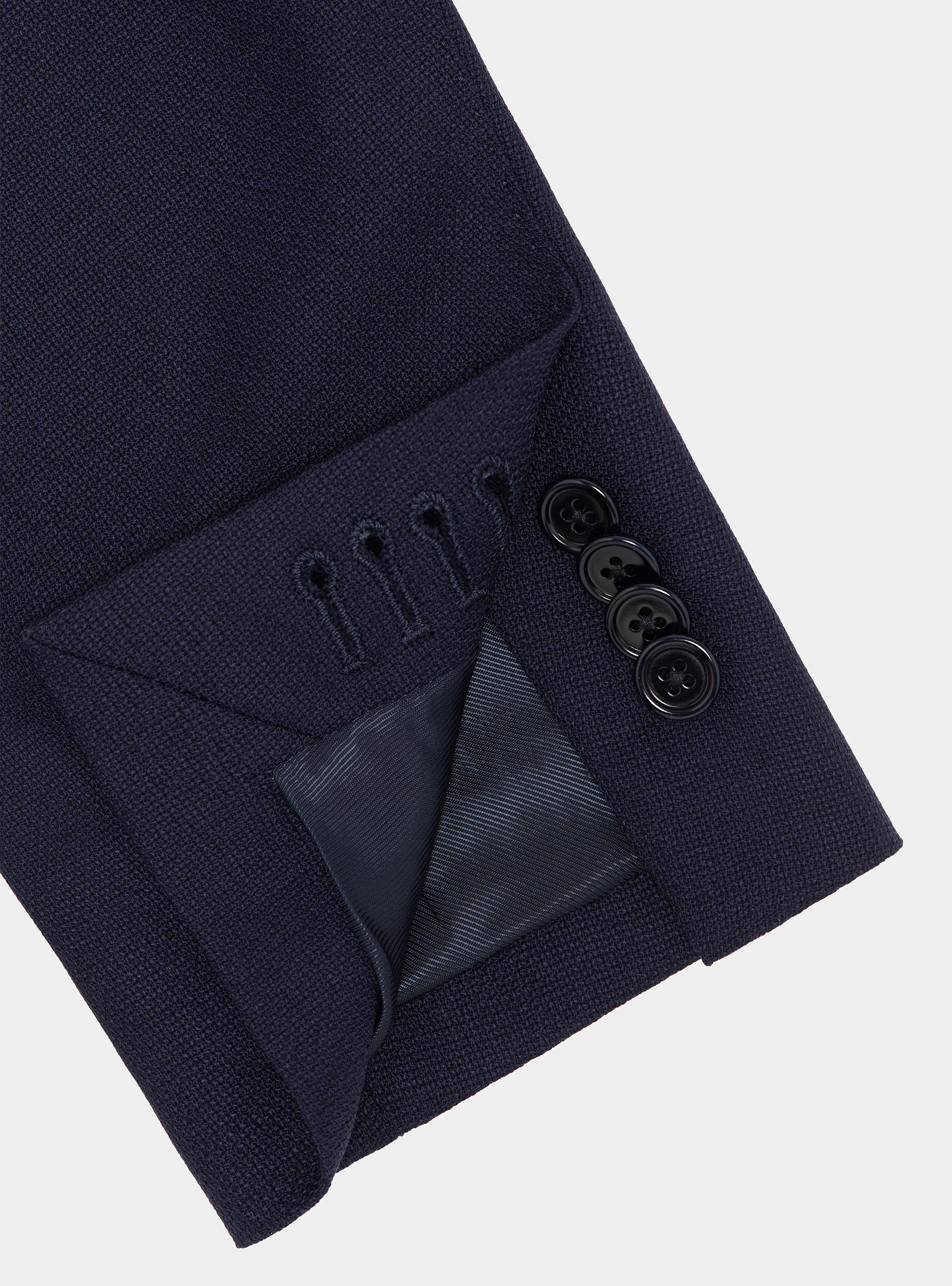 Giacca hopsack in pura lana, BLU NAVY