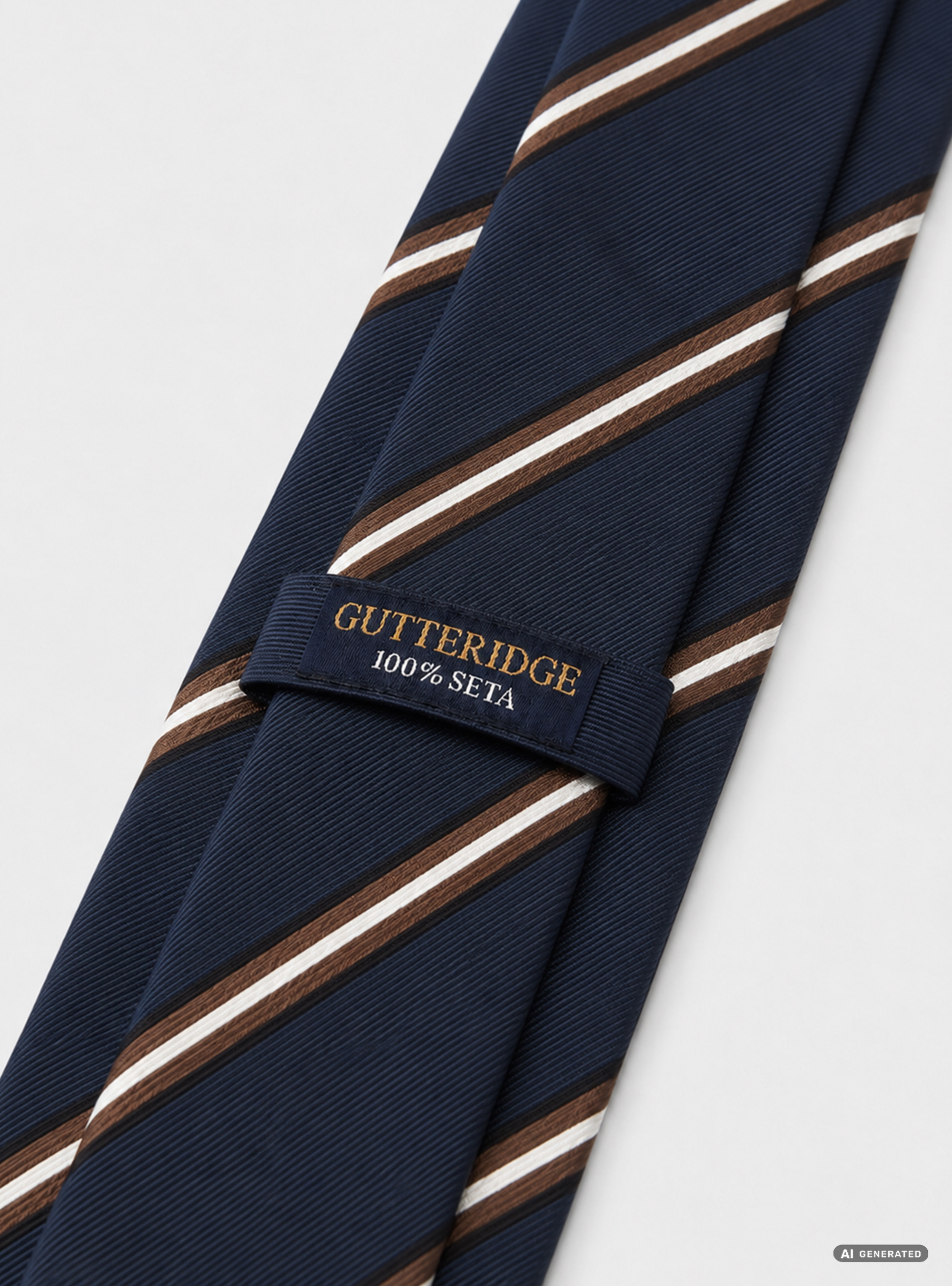 Cravatta in twill di seta rigata, BLU NAVY