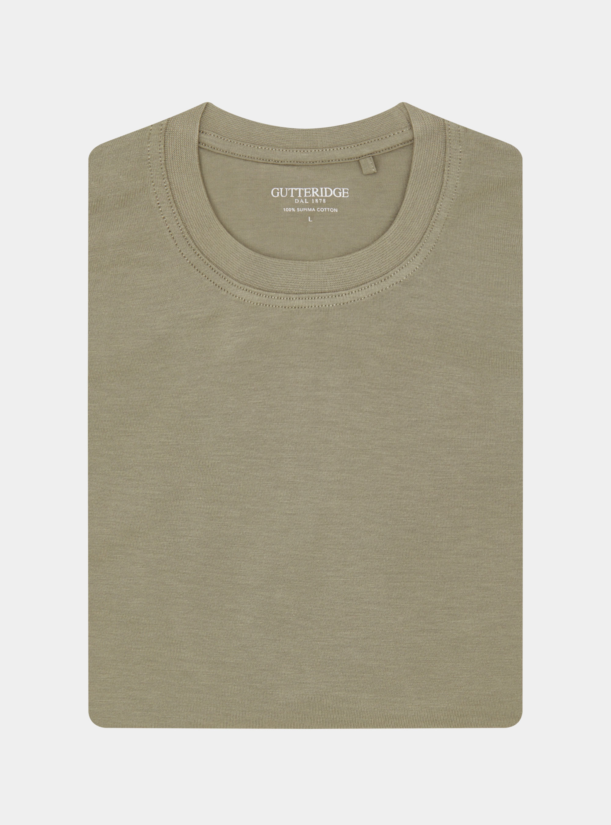 T-shirt mezza manica in cotone Supima, SALVIA 0602C