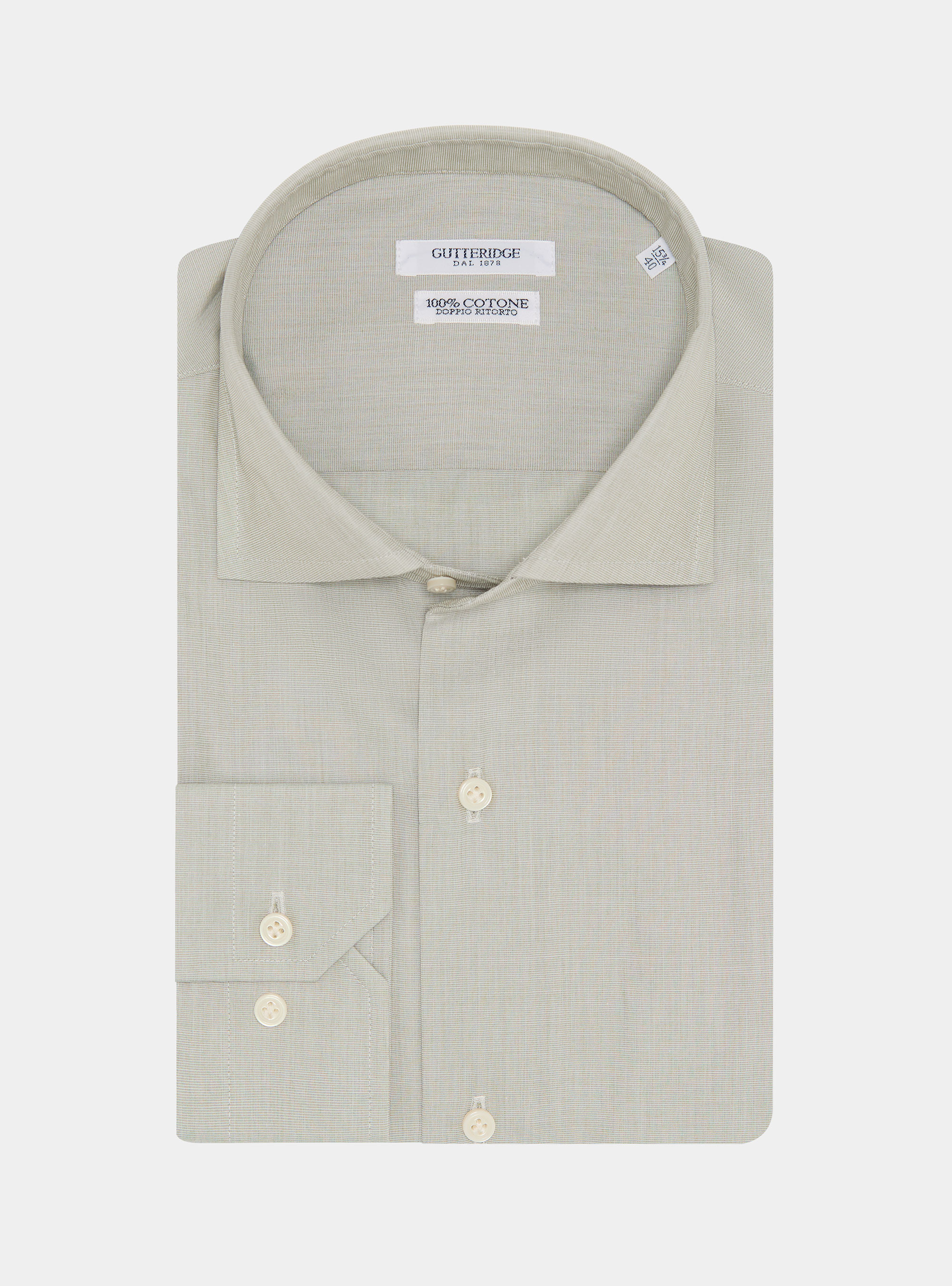 Camicia in cotone fil a fil, SALVIA 0602C