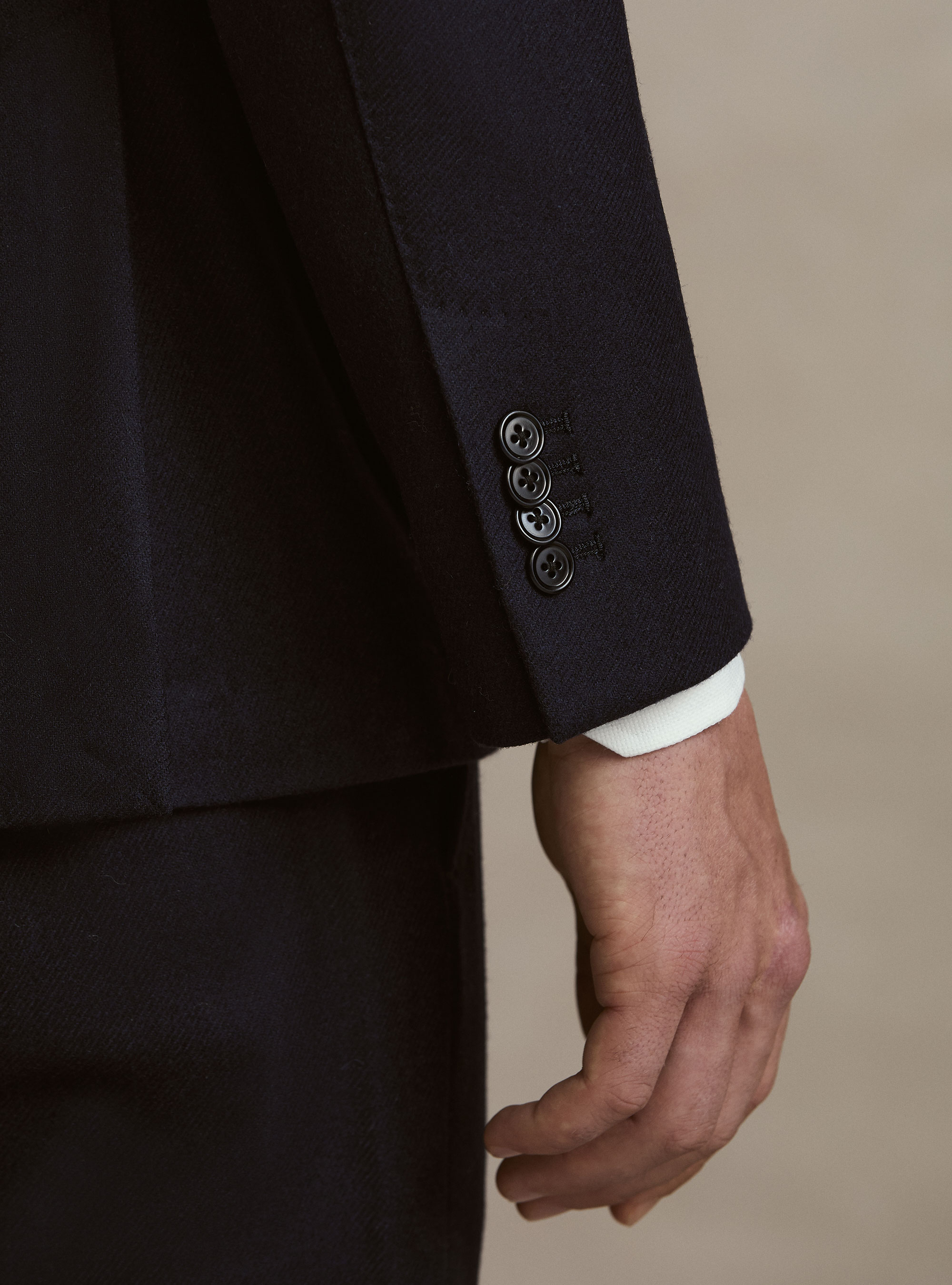 Giacca in flanella misto lana, BLU NAVY