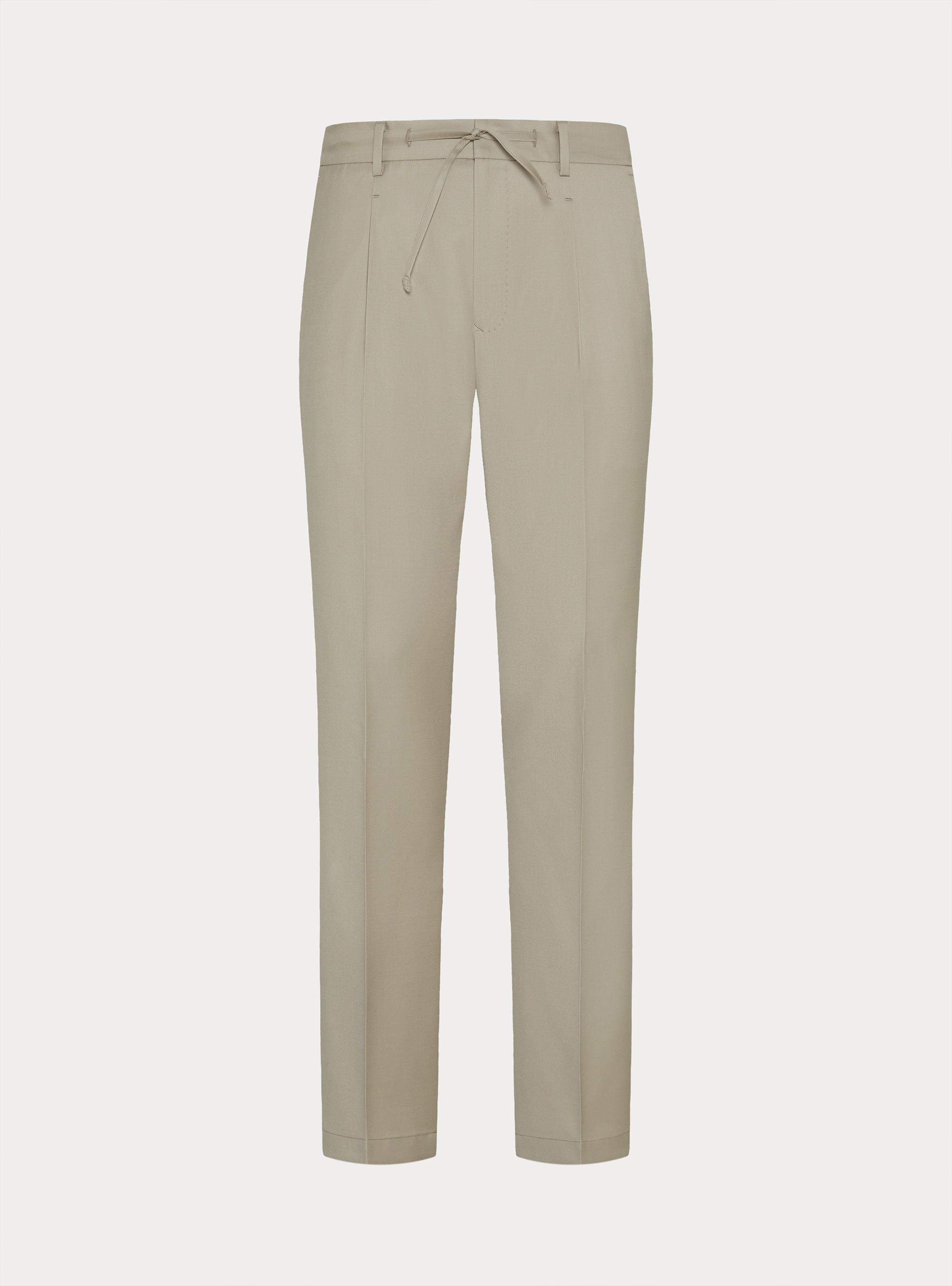 Pantaloni con coulisse in lana Vitale Barberis Canonico, SABBIA 0591C