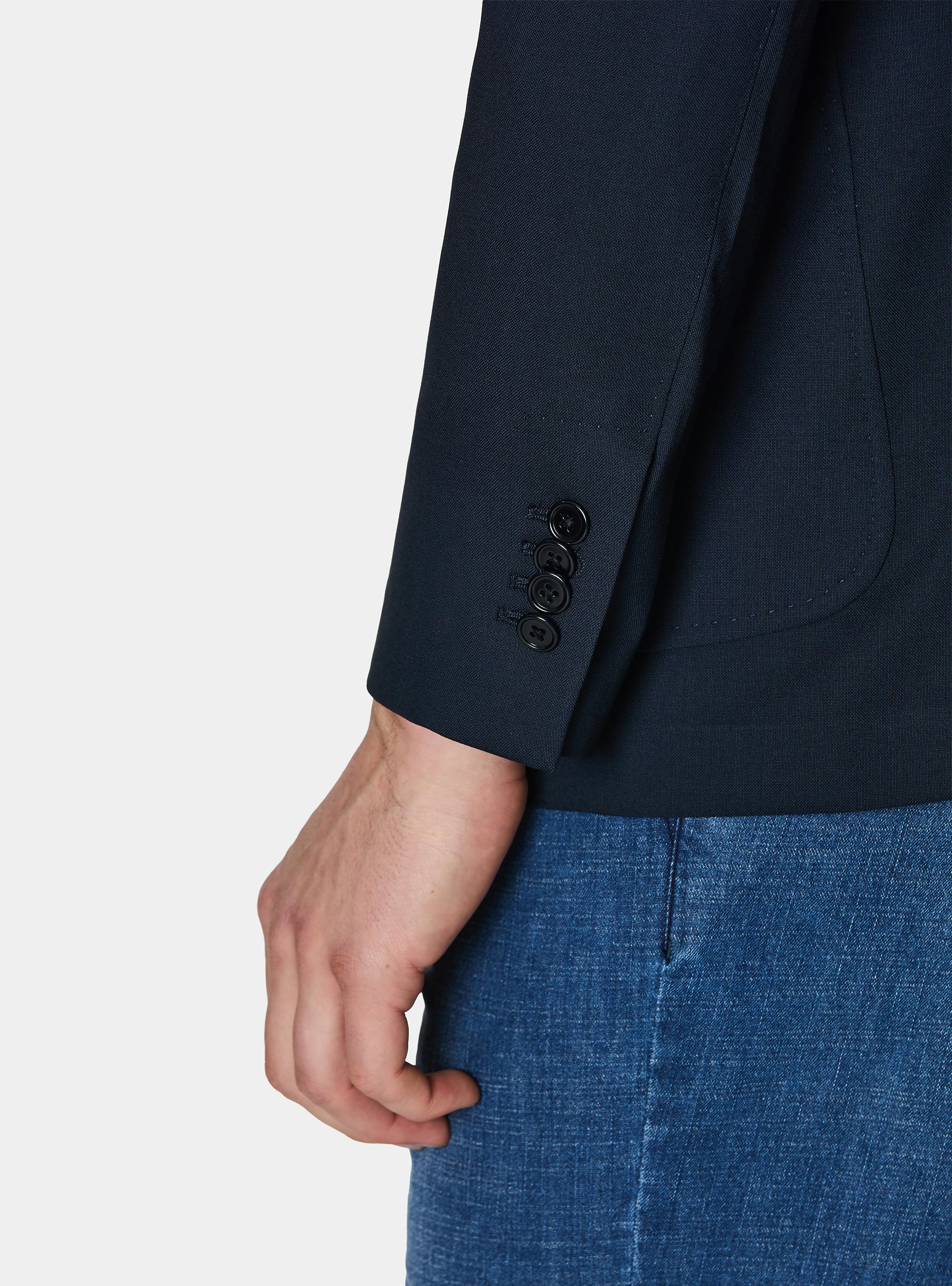Giacca doppiopetto in pura lana Vitale Barberis Canonico, NAVY
