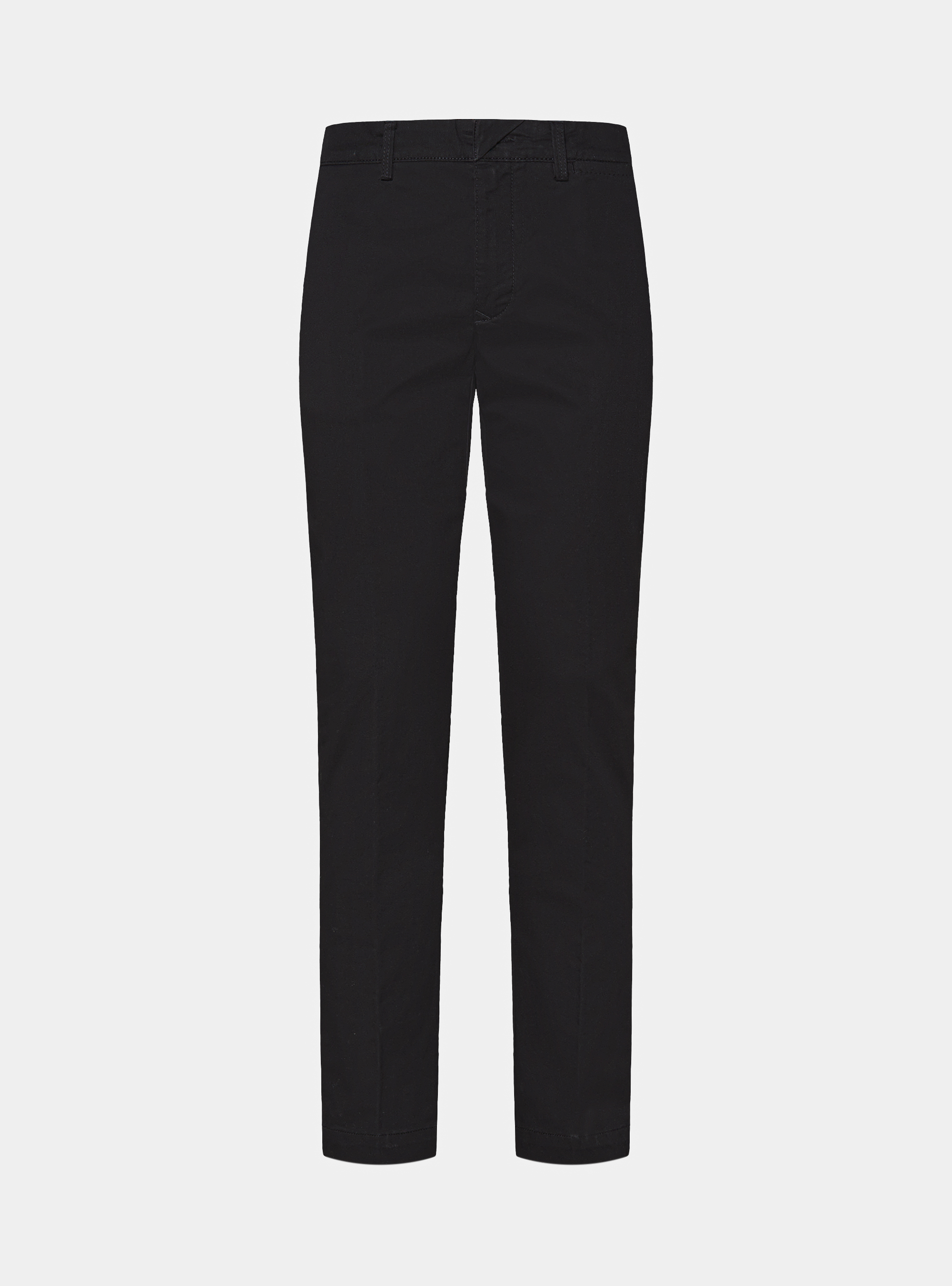 Pantaloni chino slim fit in twill stretch, NERO