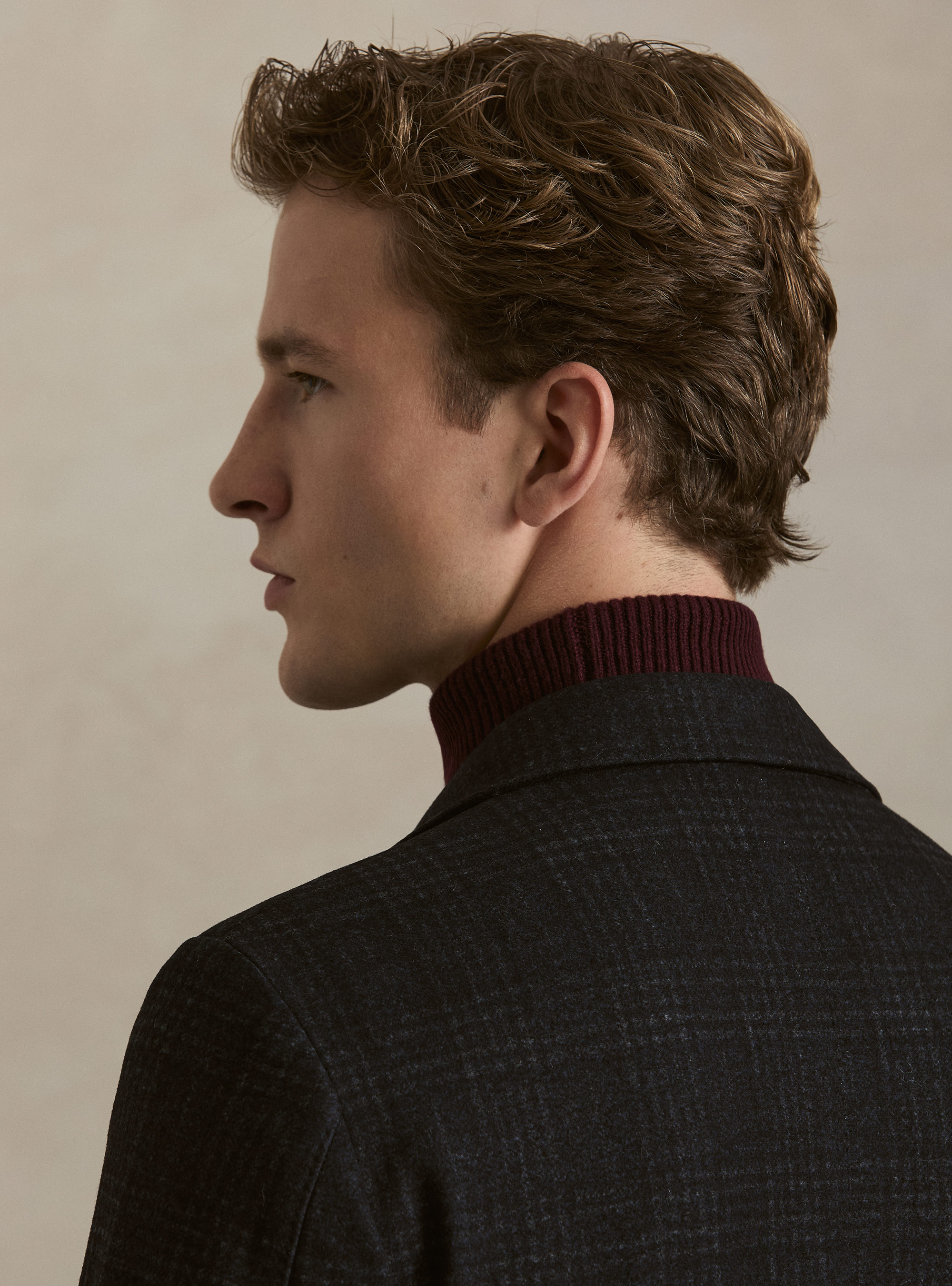 Giacca monopetto in jersey stampato, BLU NAVY