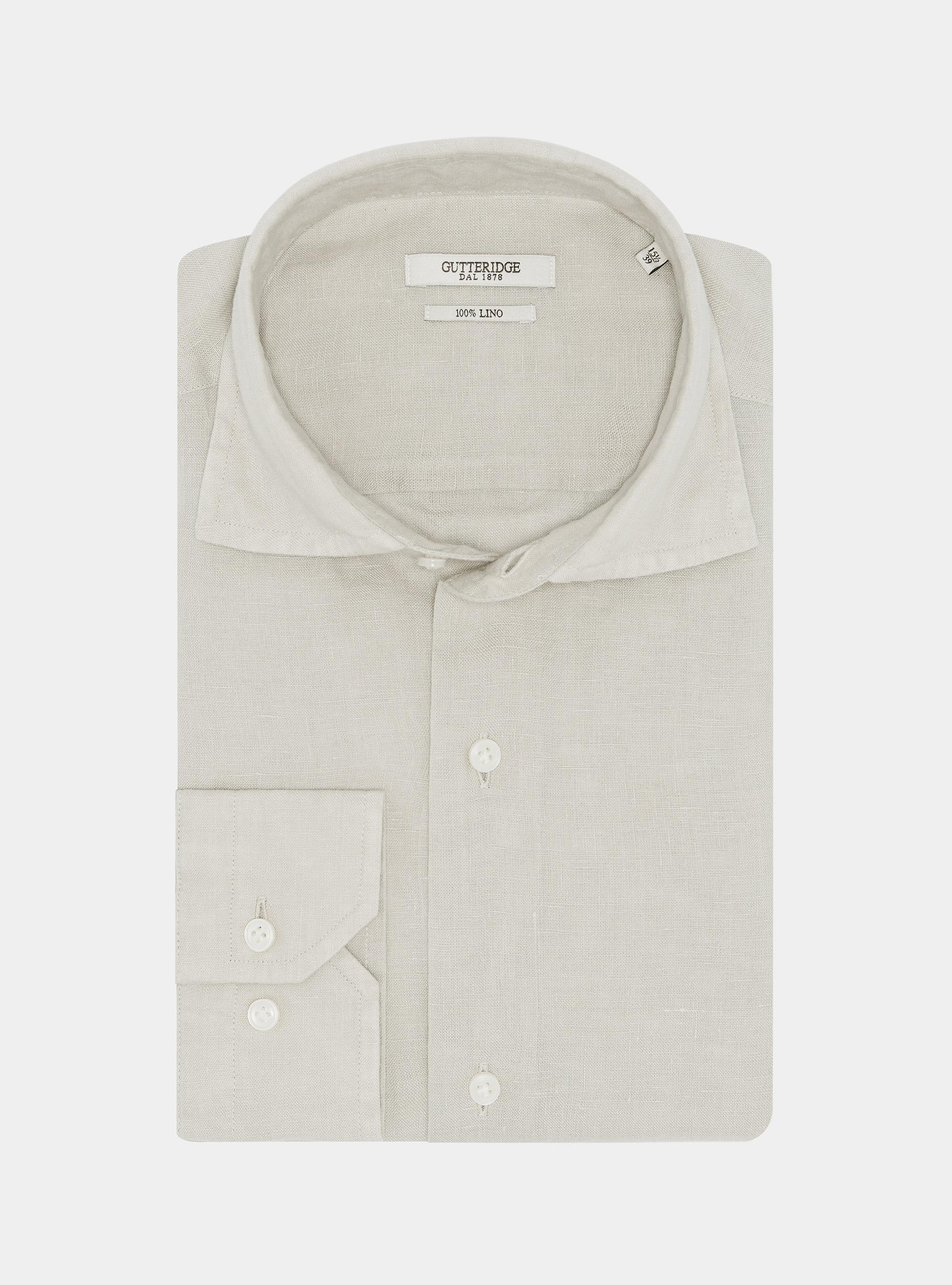 Camicia in puro lino, ECRU 0536C