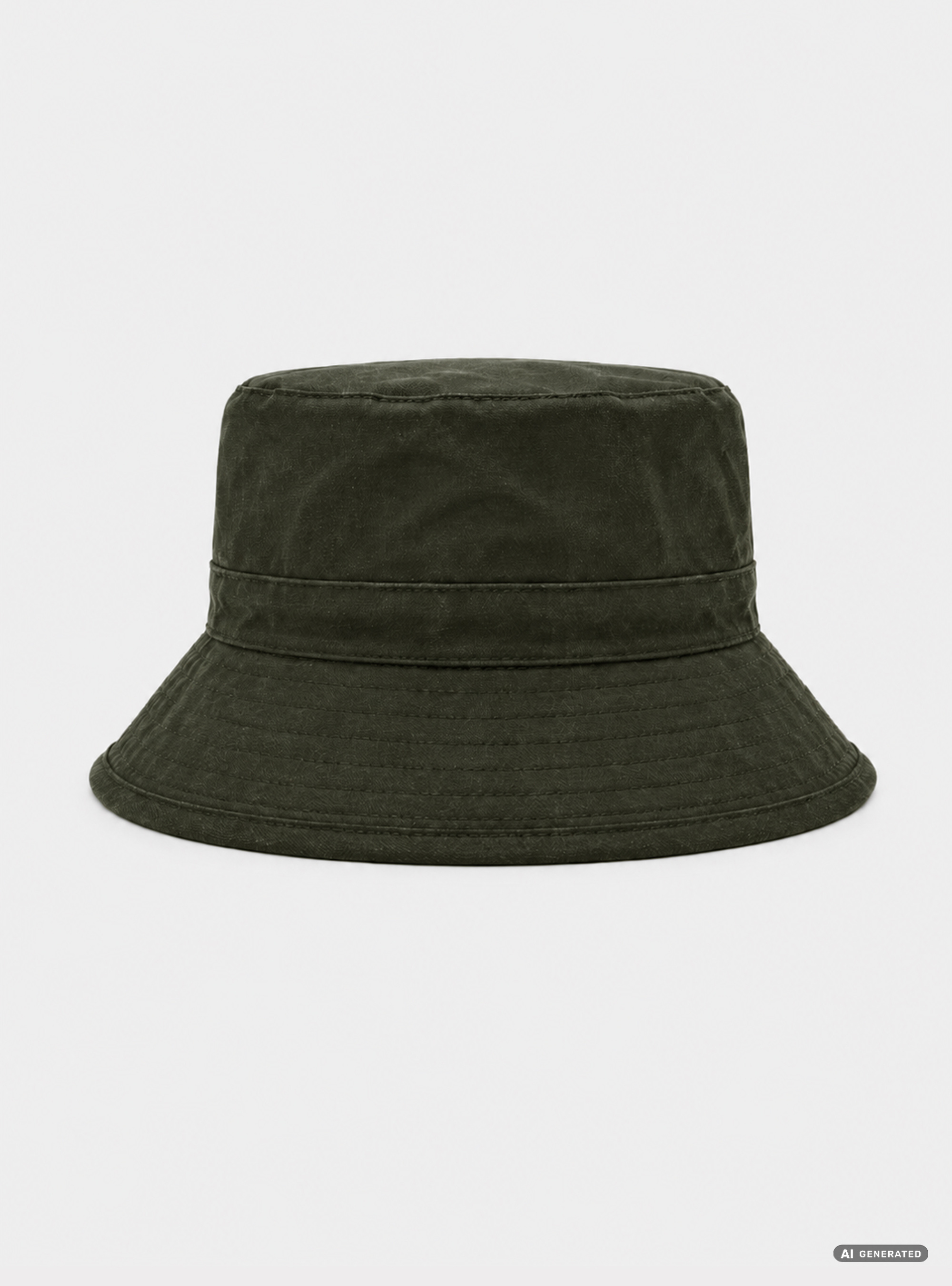 Cappello pescatore in cotone resinato, VERDE