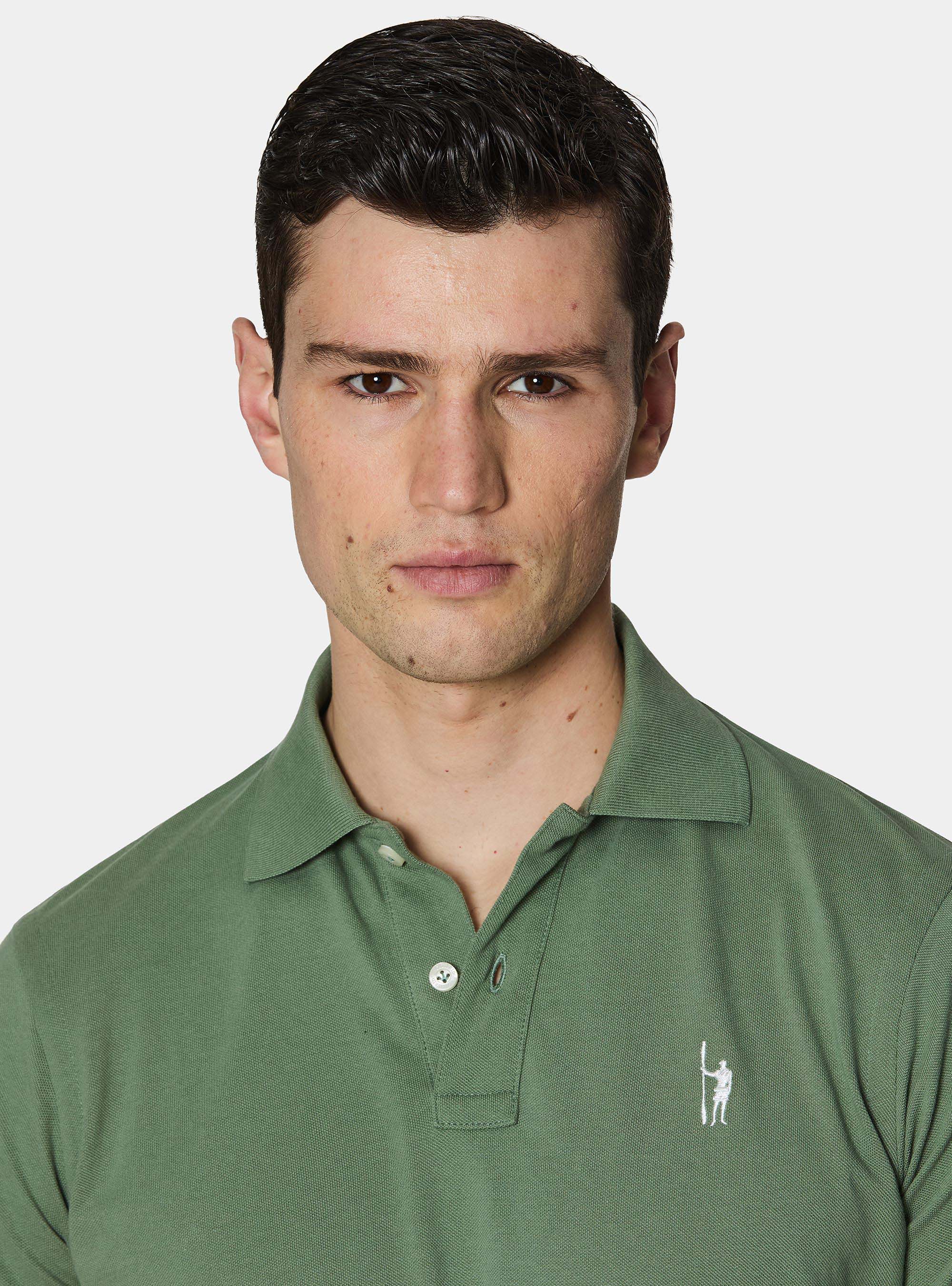 Polo classica in piquet, VERDE SALVIA 0604C
