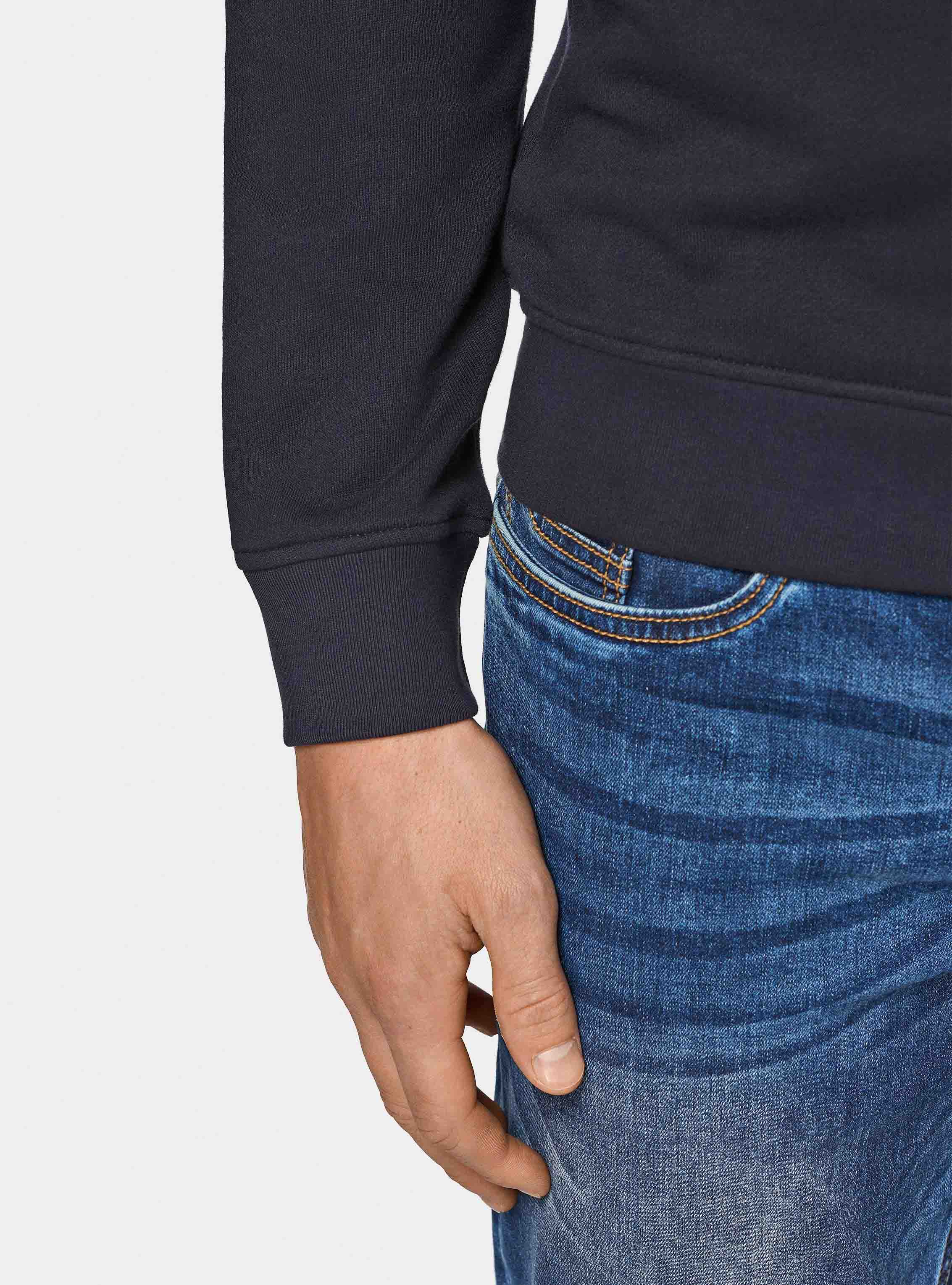 Felpa basica girocollo GT01, BLU NAVY