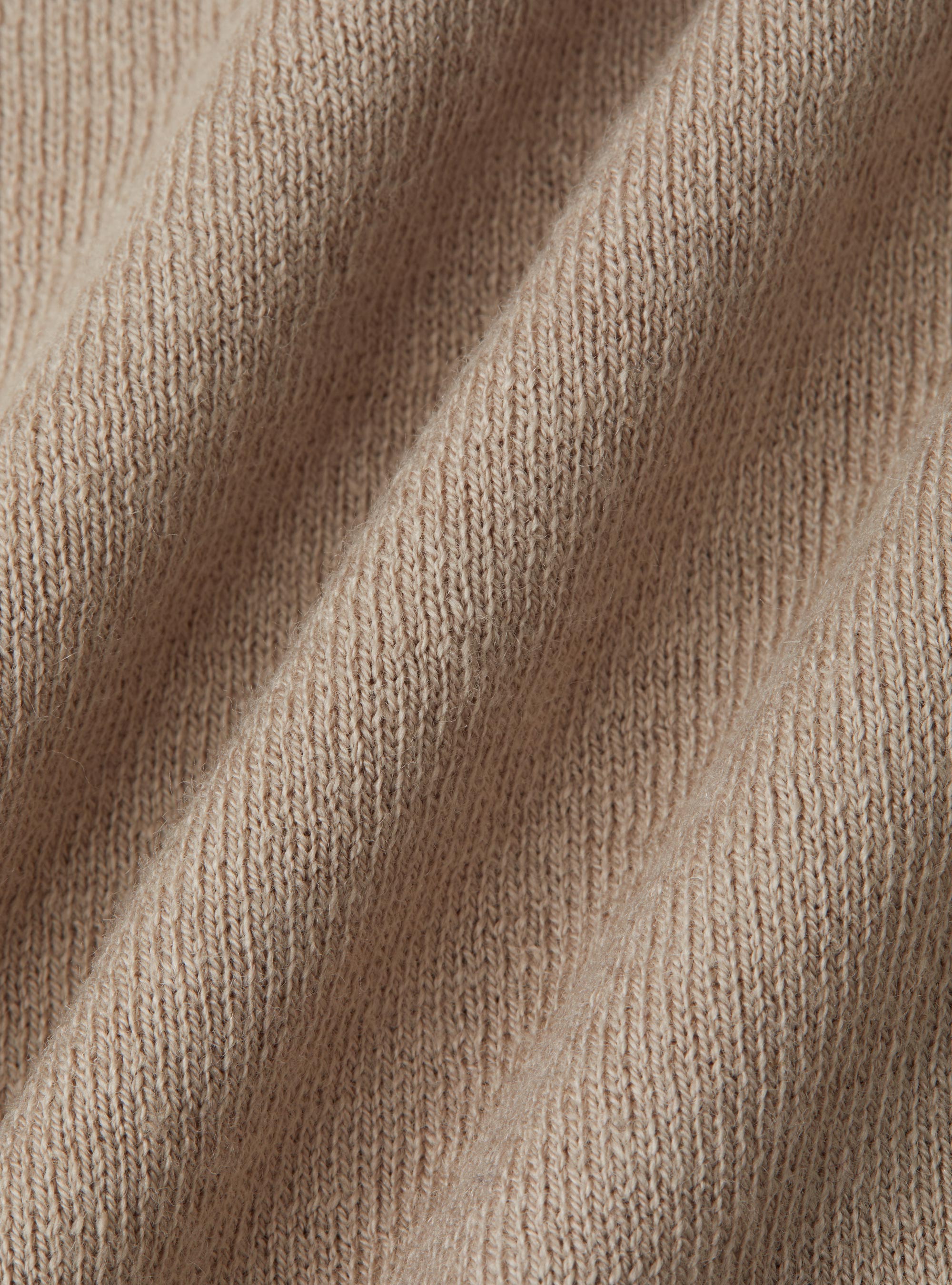 Dolcevita in cotone e cashmere, SABBIA
