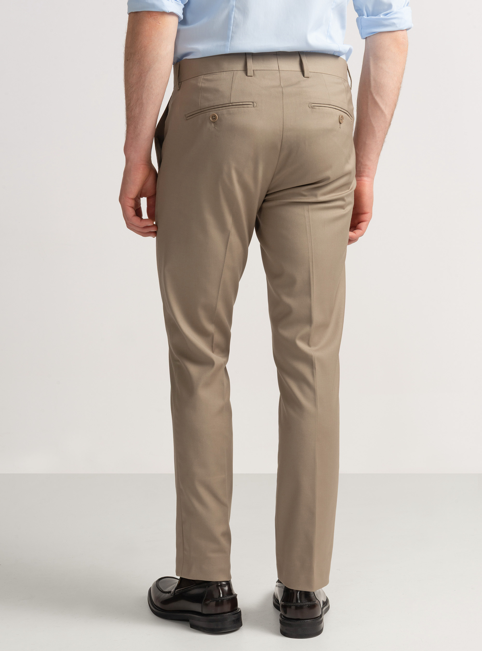 Pantaloni per abito slim fit, FANGO