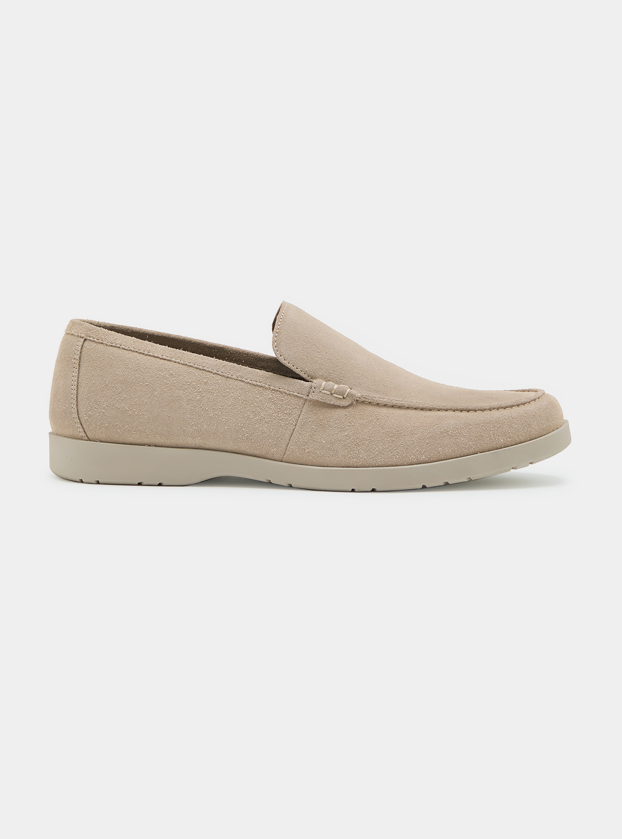 Mocassini in suede, ECRU
