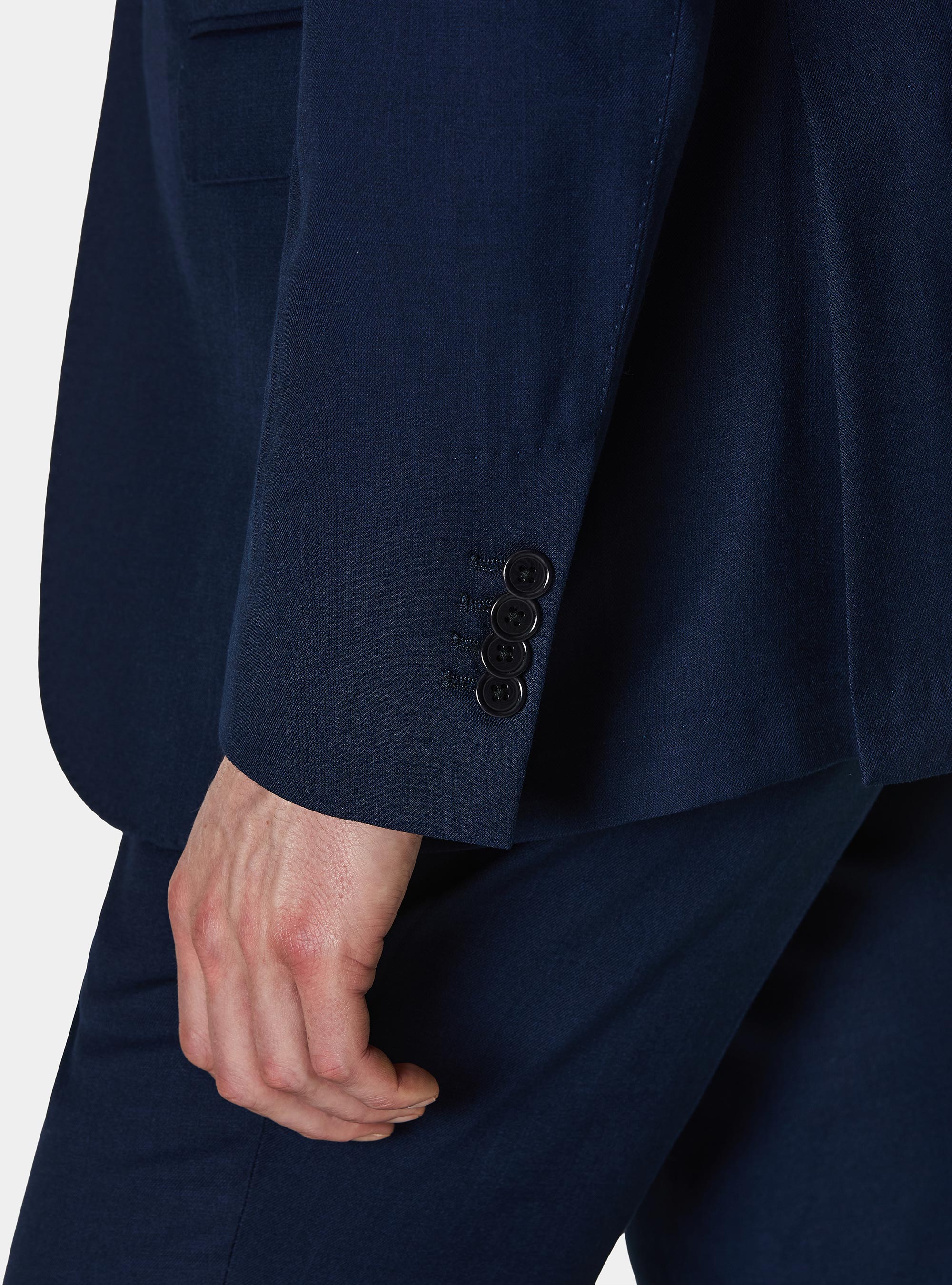 Giacca abito in tessuto hopsack, BLU NAVY