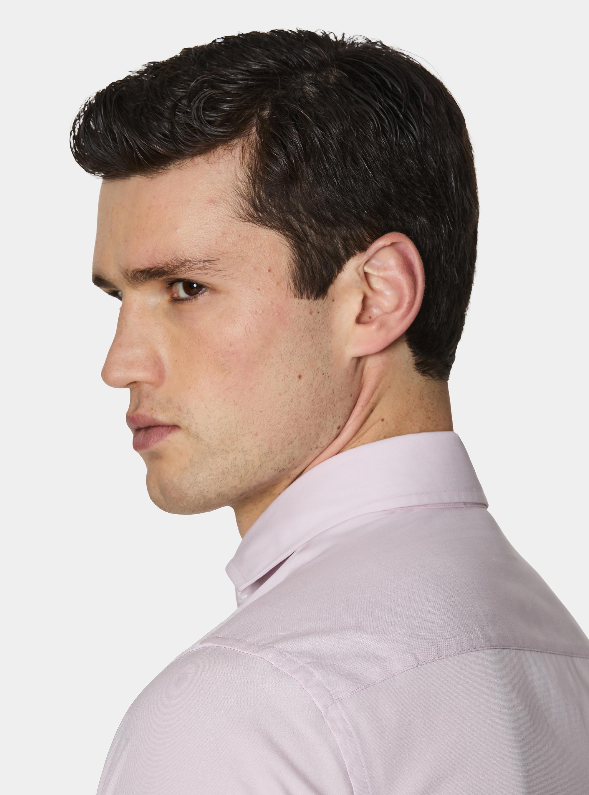 Camicia in cotone fil a fil, ROSA