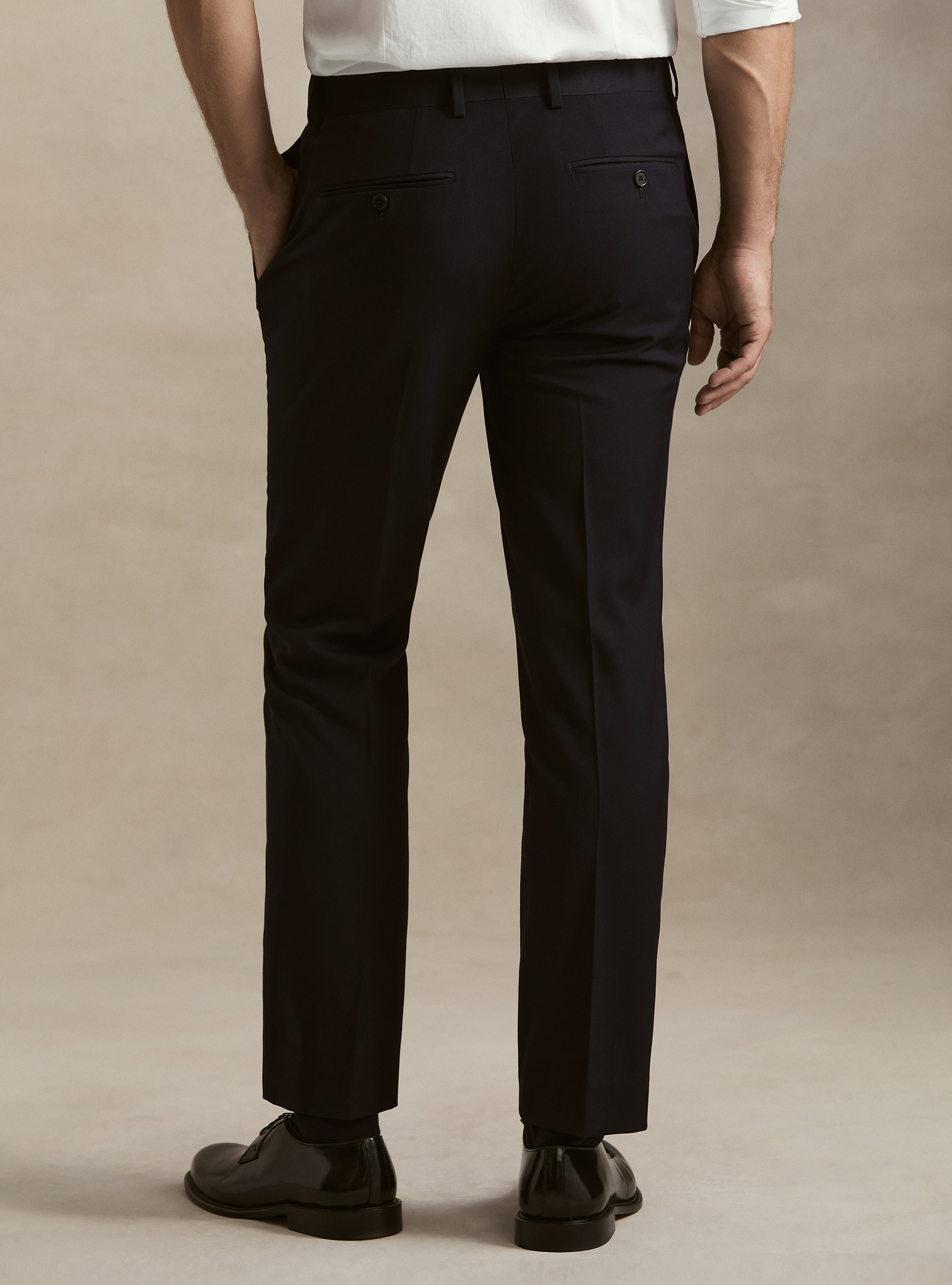 Pantaloni abito classico slim fit, BLU NAVY