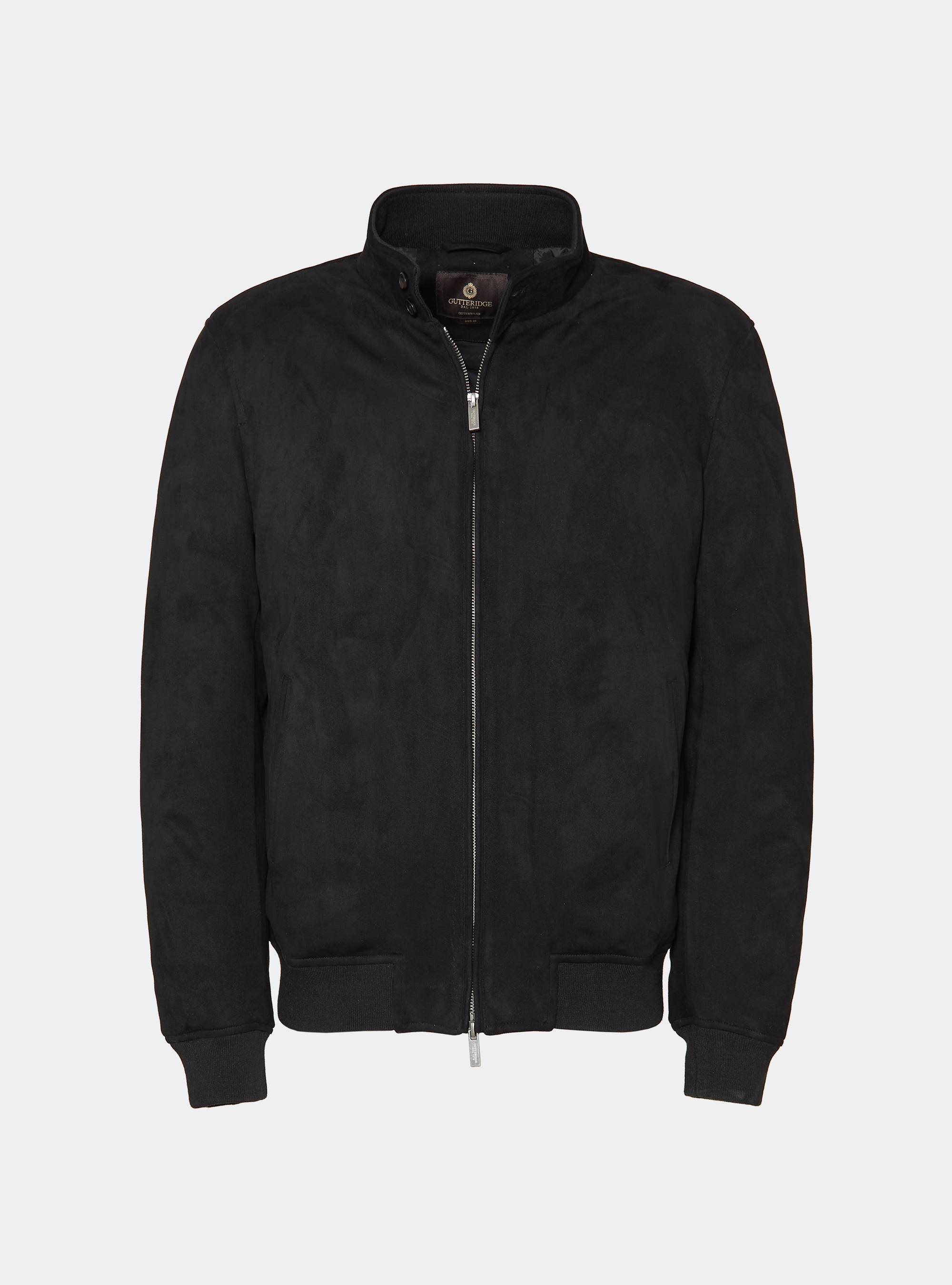 Bomber imbottito effetto suede, NERO