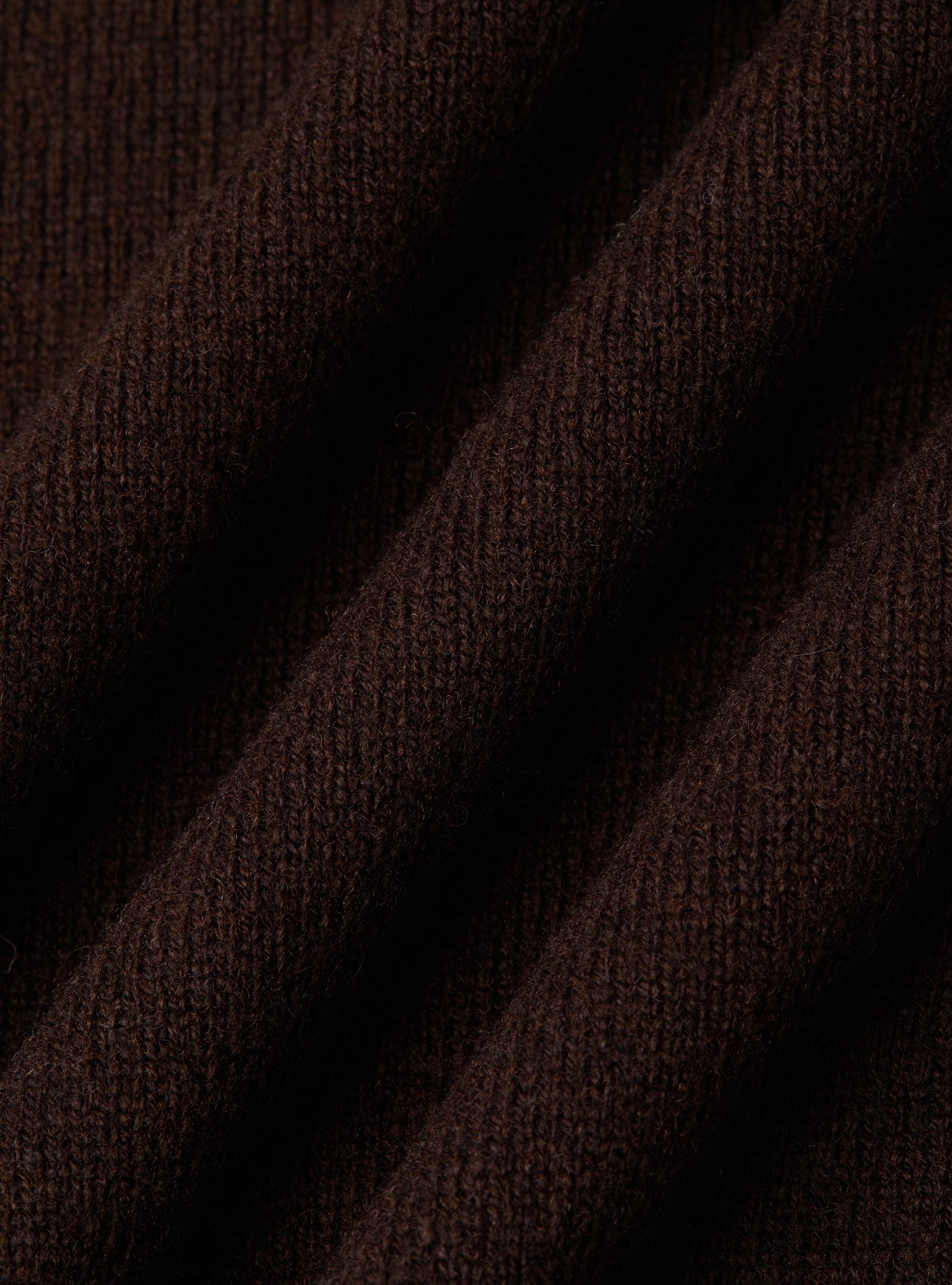 Maglia a polo in lana e cashmere, MARRONE