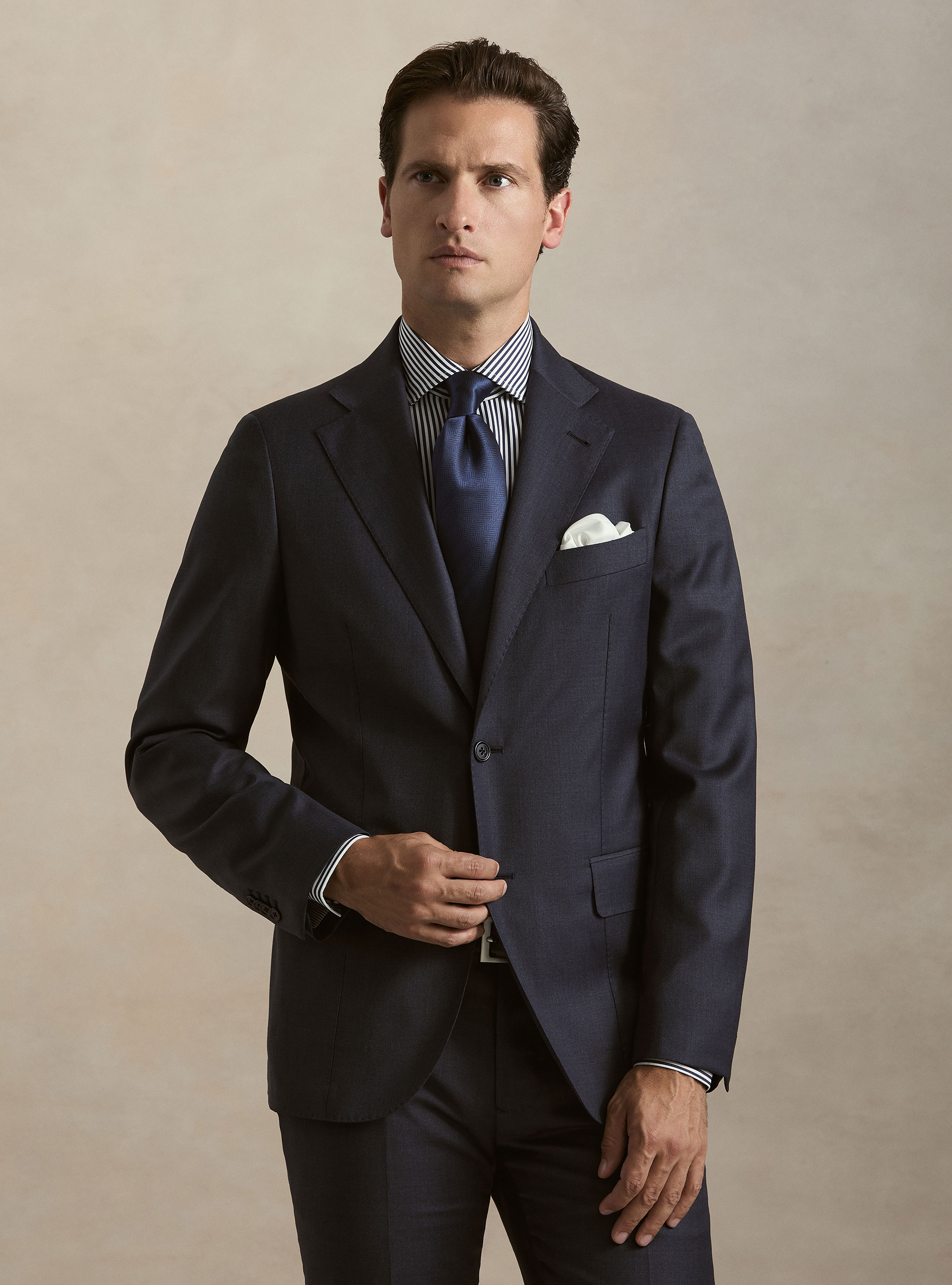 Giacca per abito in pura lana Vitale Barberis Canonico, INCHIOSTRO