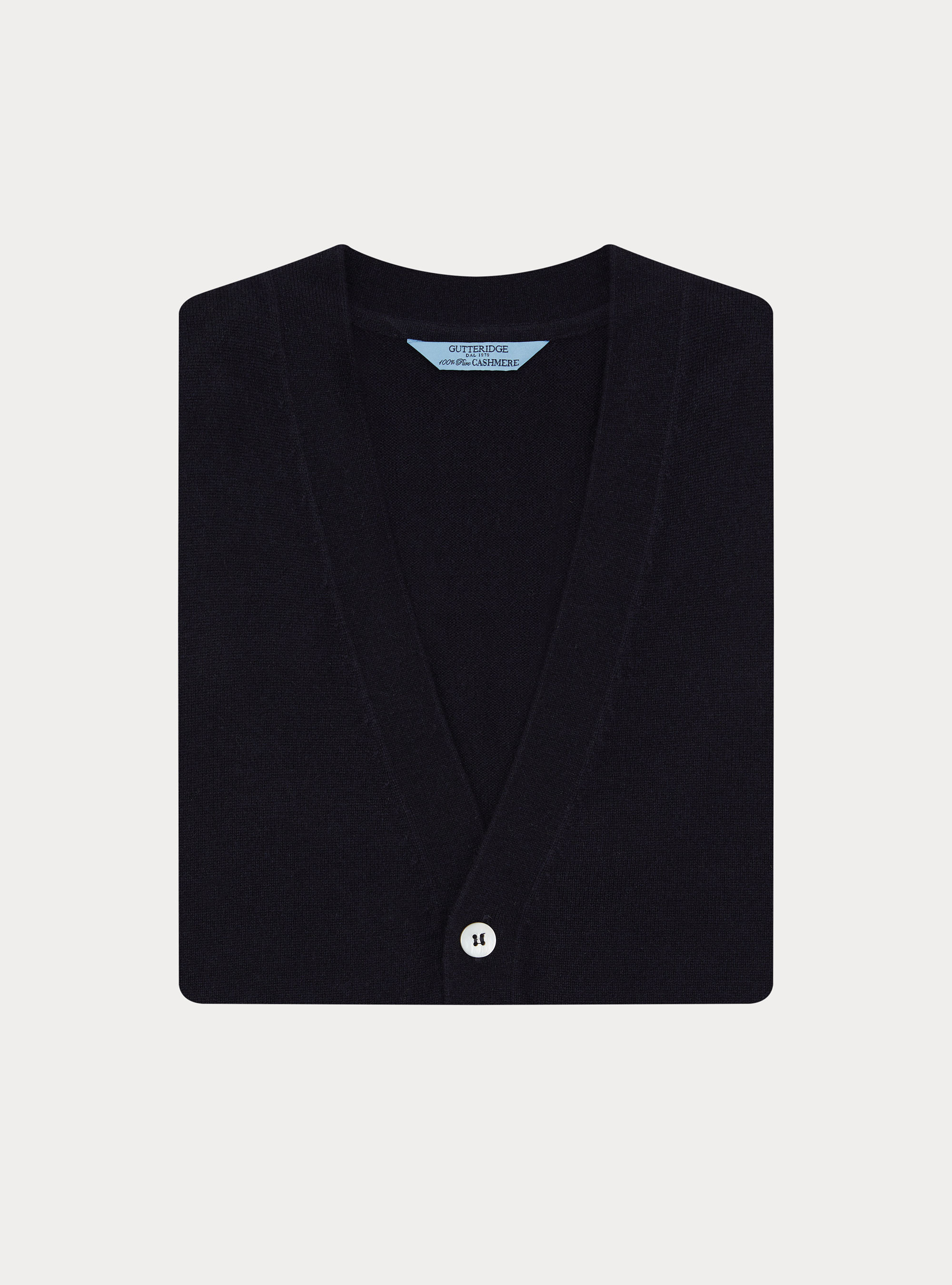 Gilet in puro cashmere con bottoni, BLU NAVY