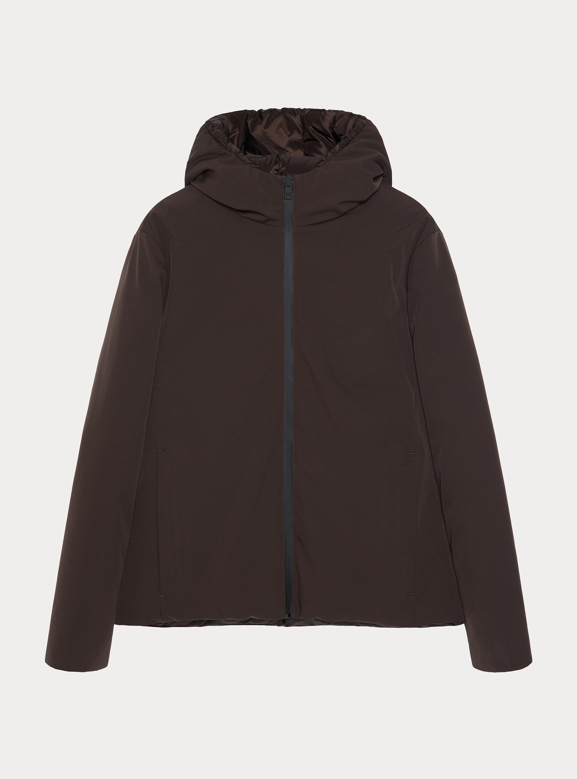 Bomber reversibile con cappuccio, MARRONE 0508C