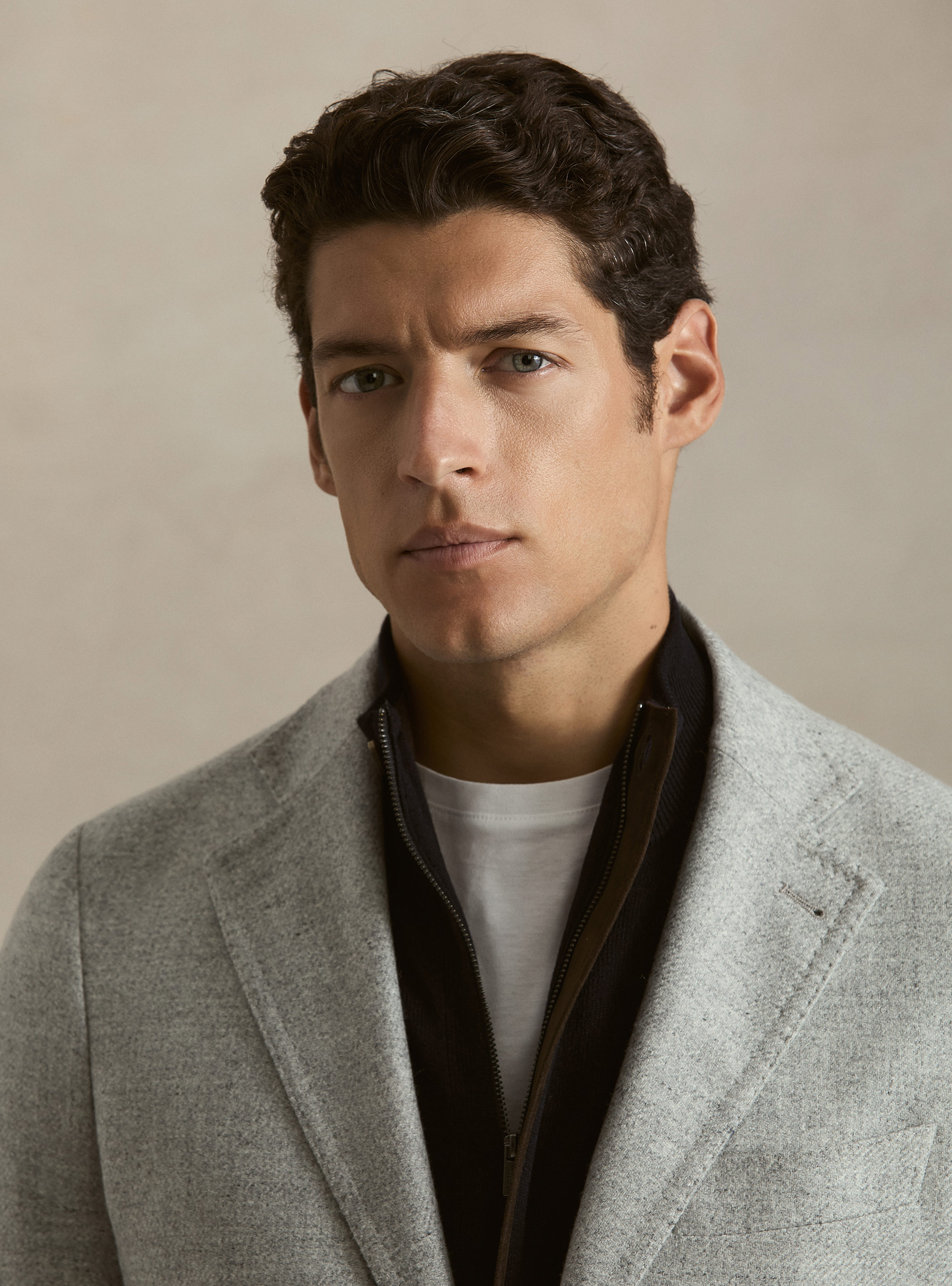 Giacca in lana cashmere Lanificio di Pray, GRIGIO CHIARO MELANGE