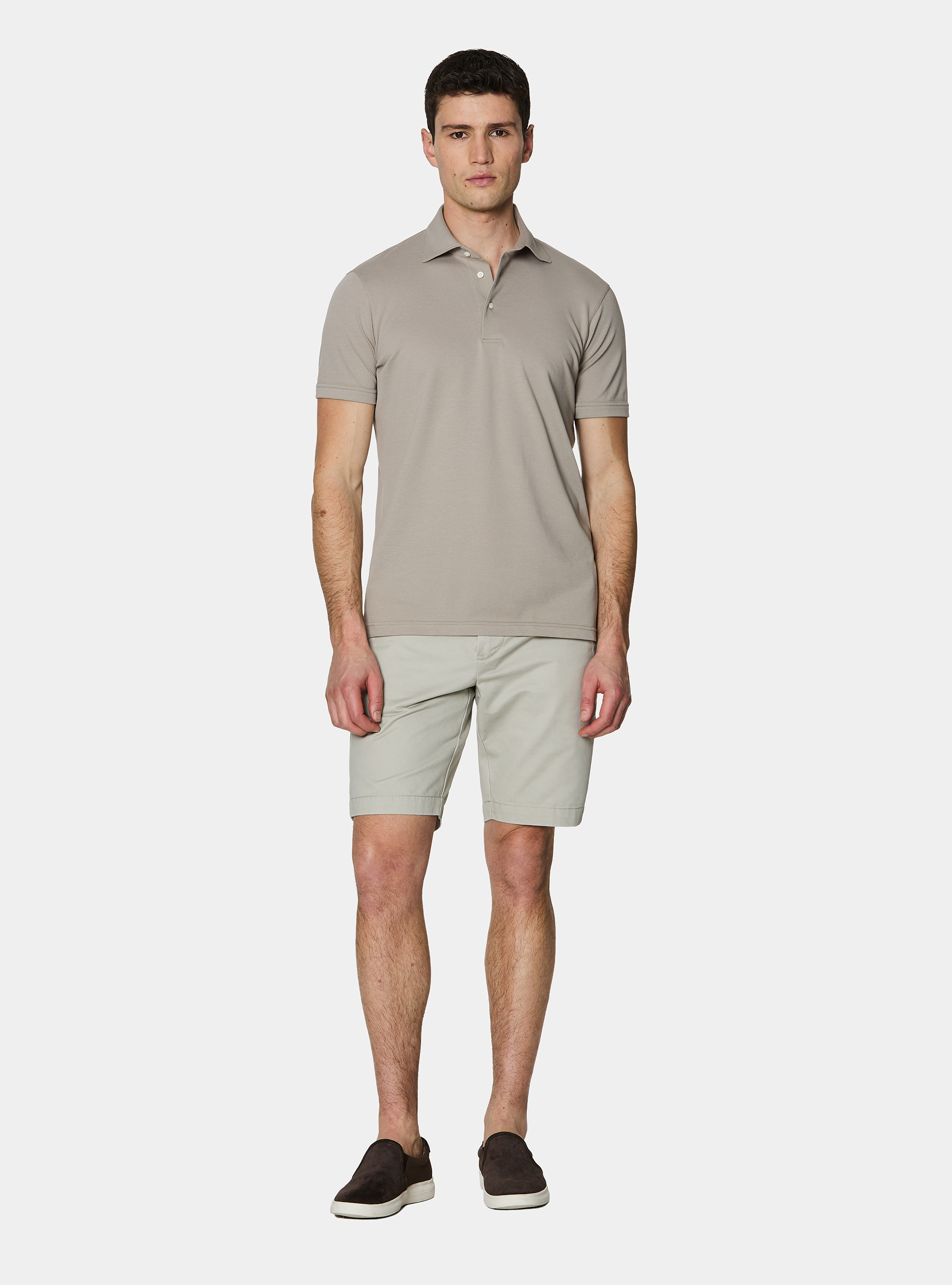 Polo GT01 in piquet stretch, SABBIA 0591C