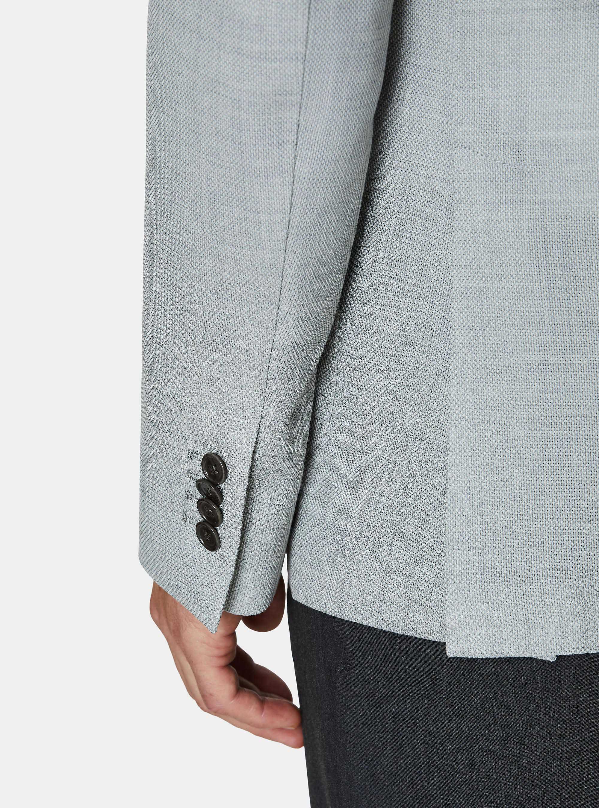 Giacca hopsack in pura lana, GRIGIO CHIARO