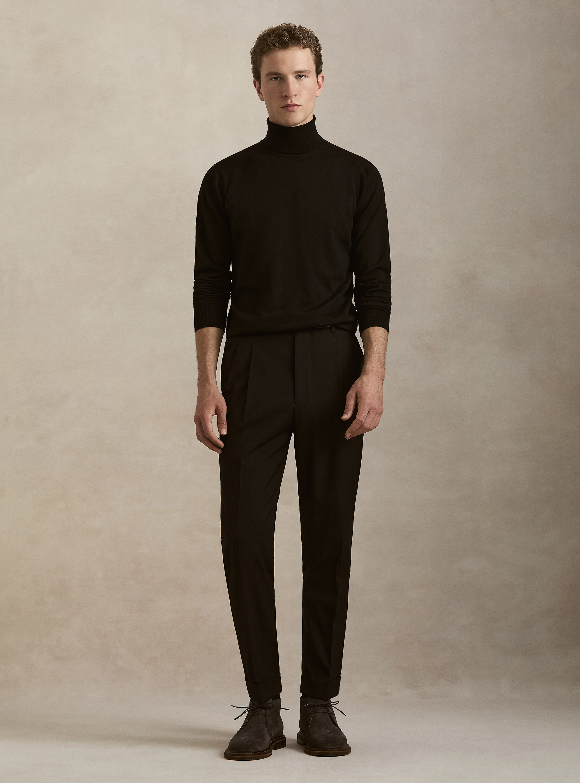 Dolcevita in pura lana merino extrafine, NERO