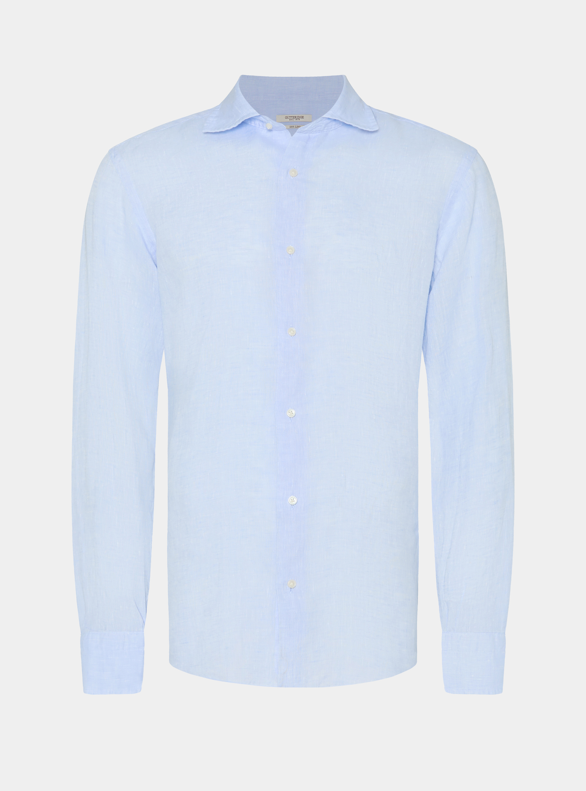 Camicia in puro lino, AZZURRO