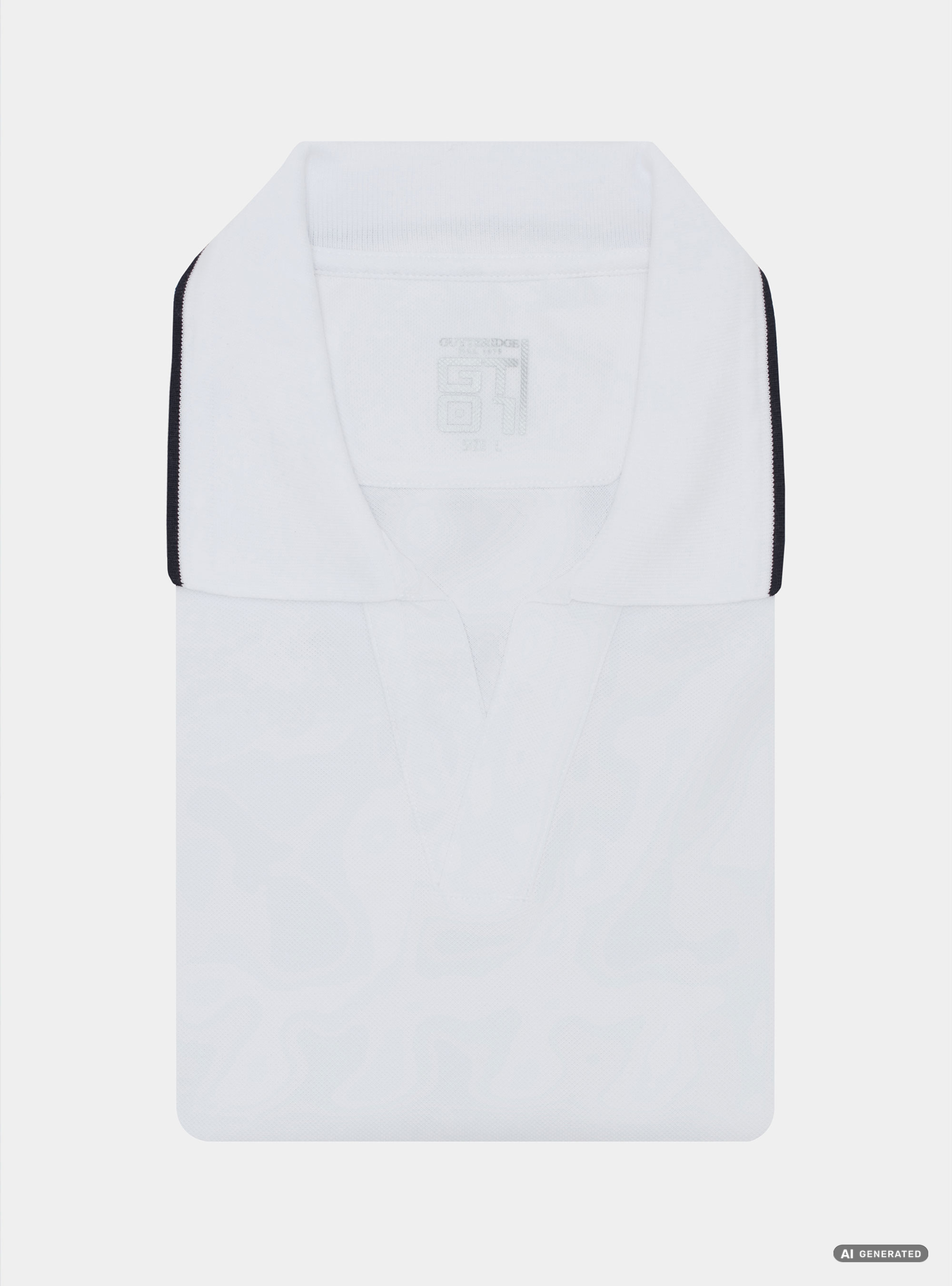 Polo GT01 senza bottoni in piquet stretch, BIANCO