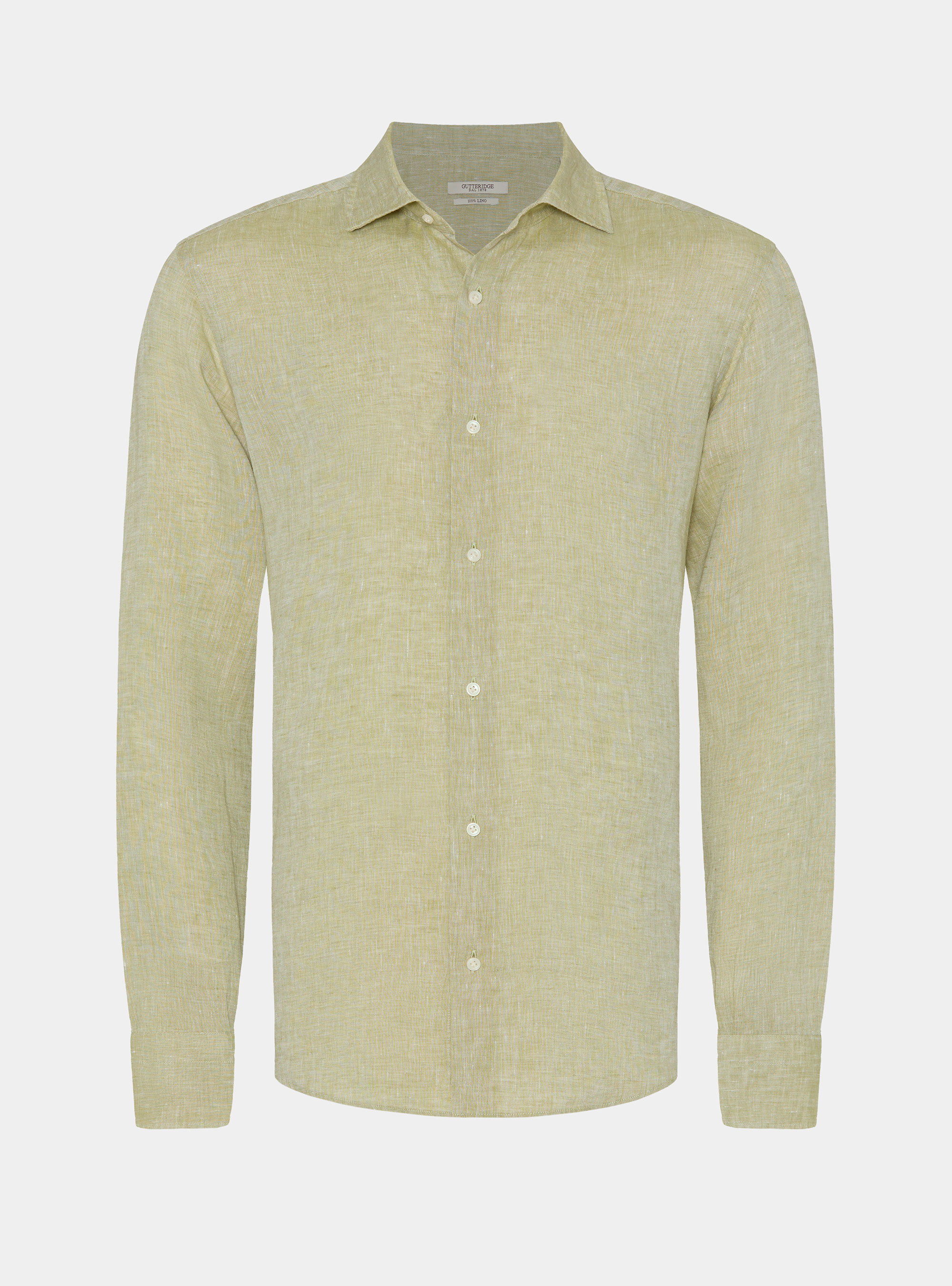 Camicia in puro lino, VERDE PISTACCHIO 0616C