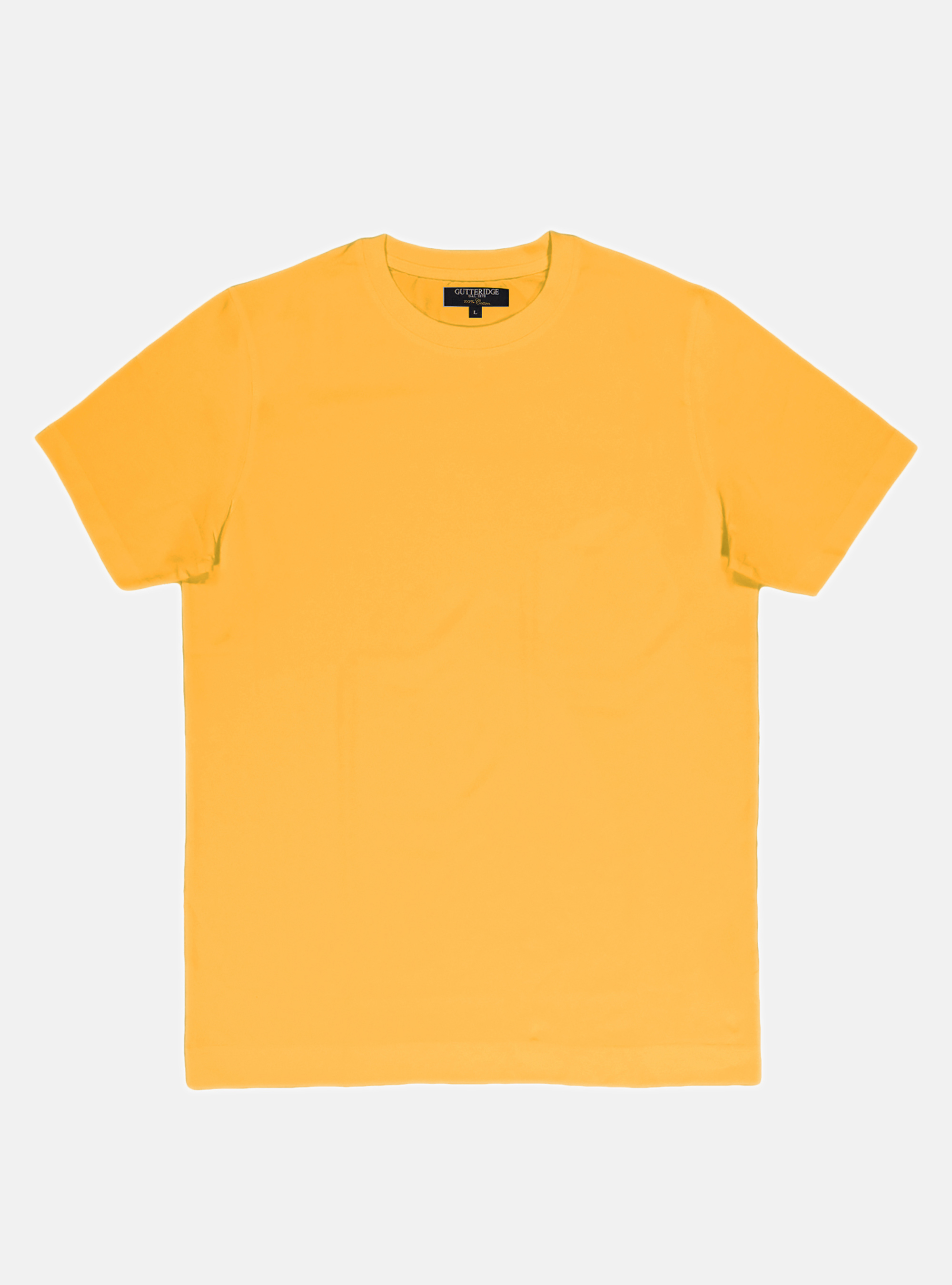 Tshirt mezza manica in jersey di cotone, GIALLO