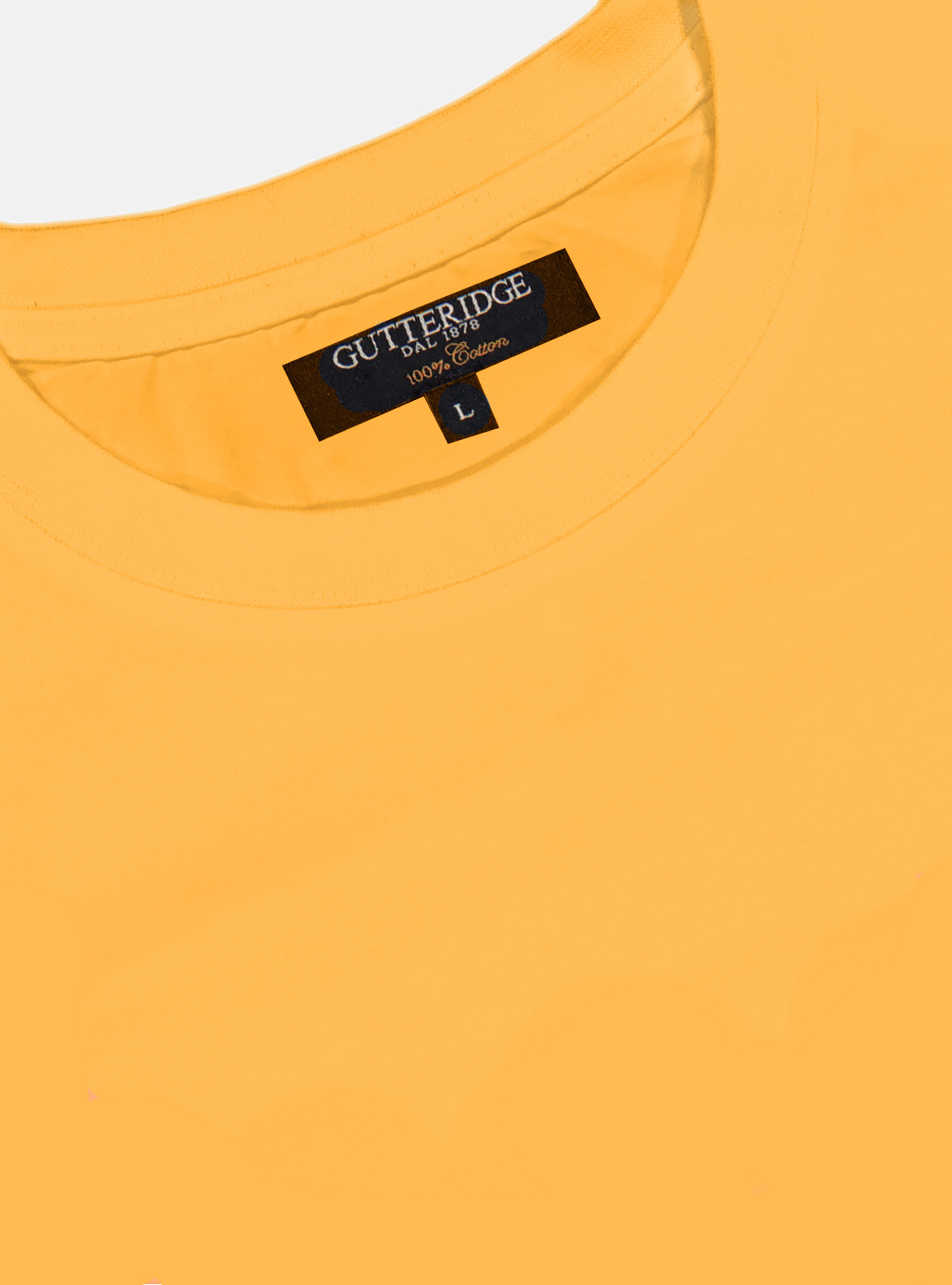 Tshirt mezza manica in jersey di cotone, GIALLO